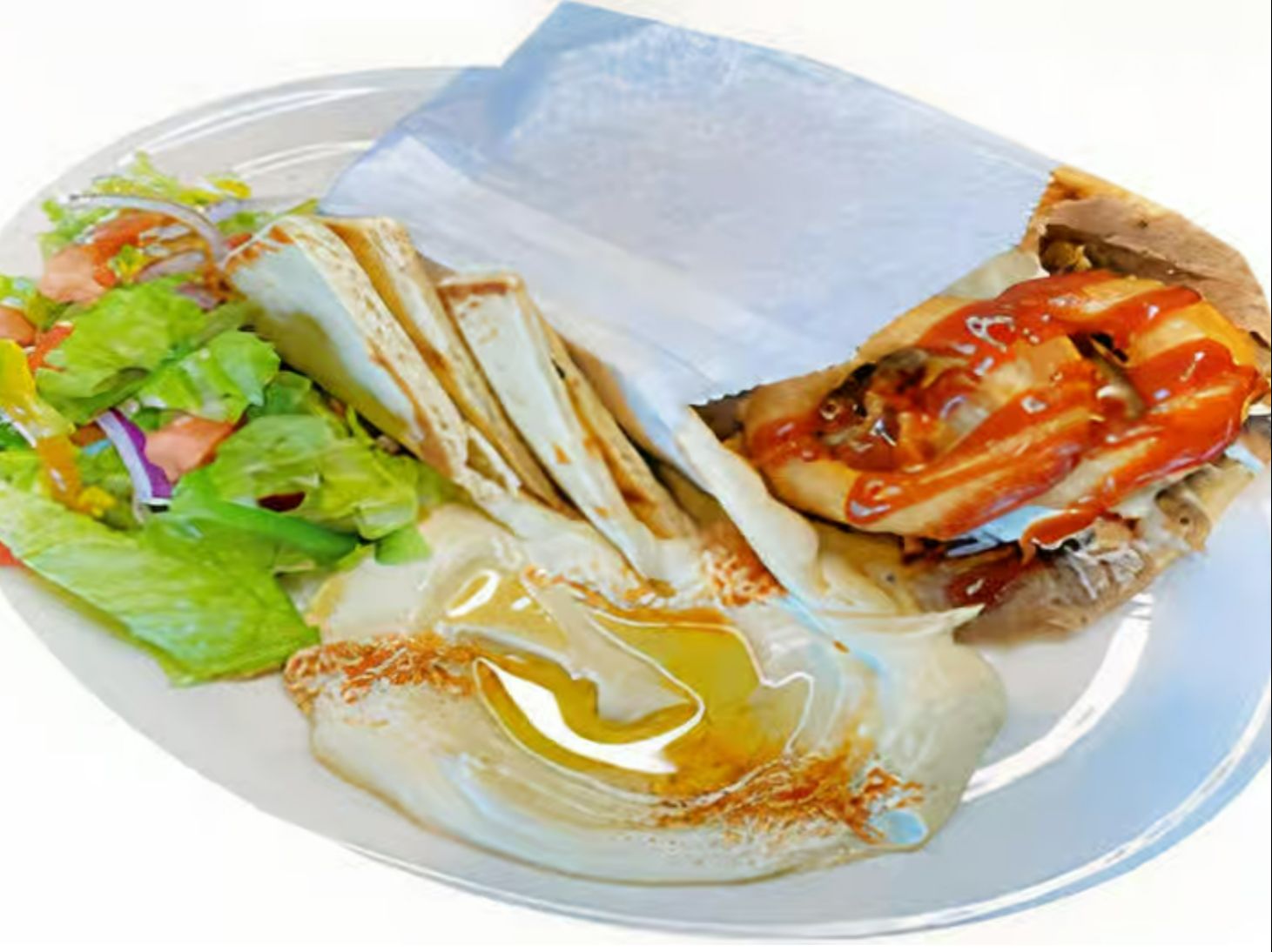 Western Cheese Gyro Plate.