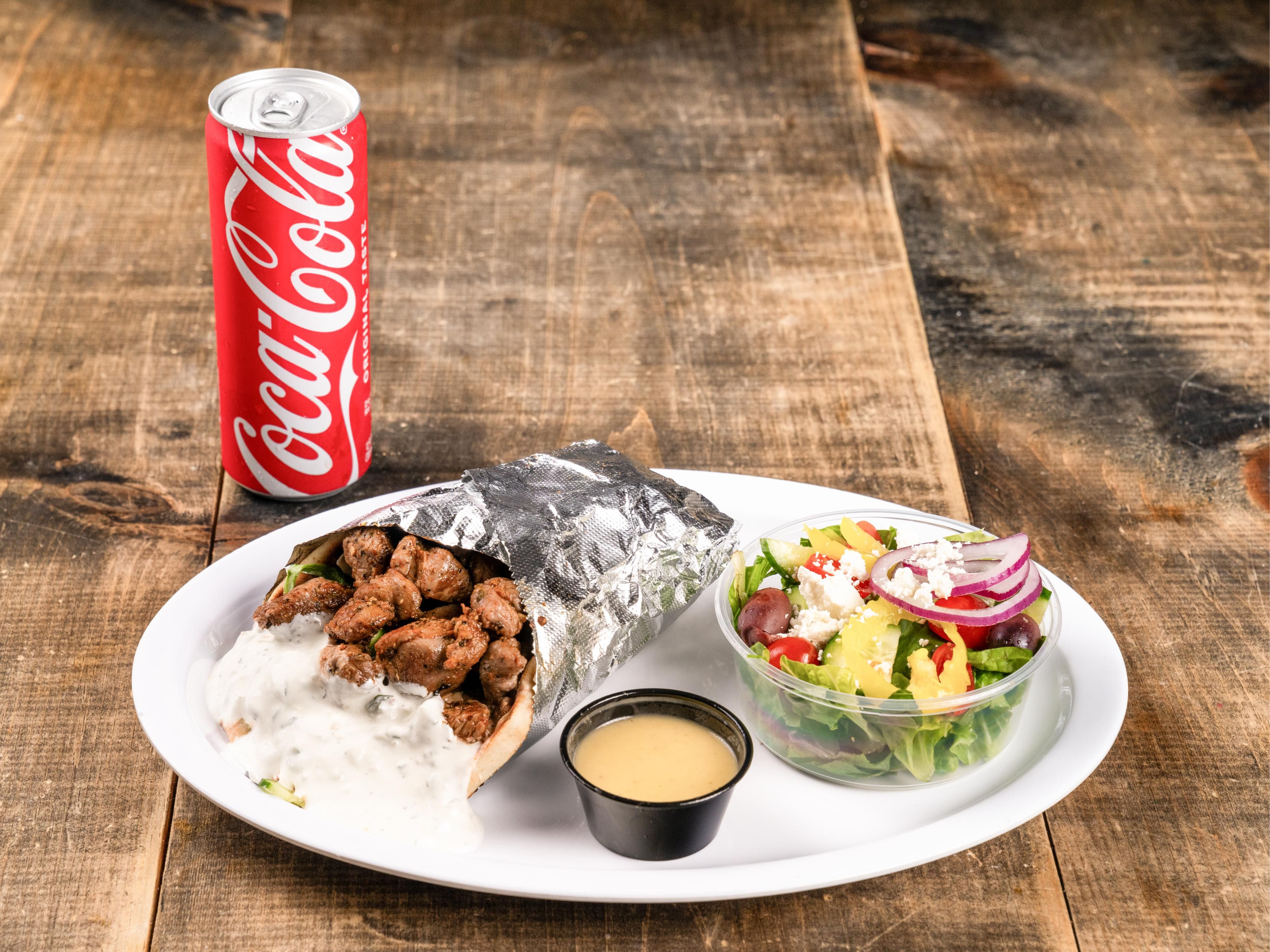 Pork Souvlaki Combo.