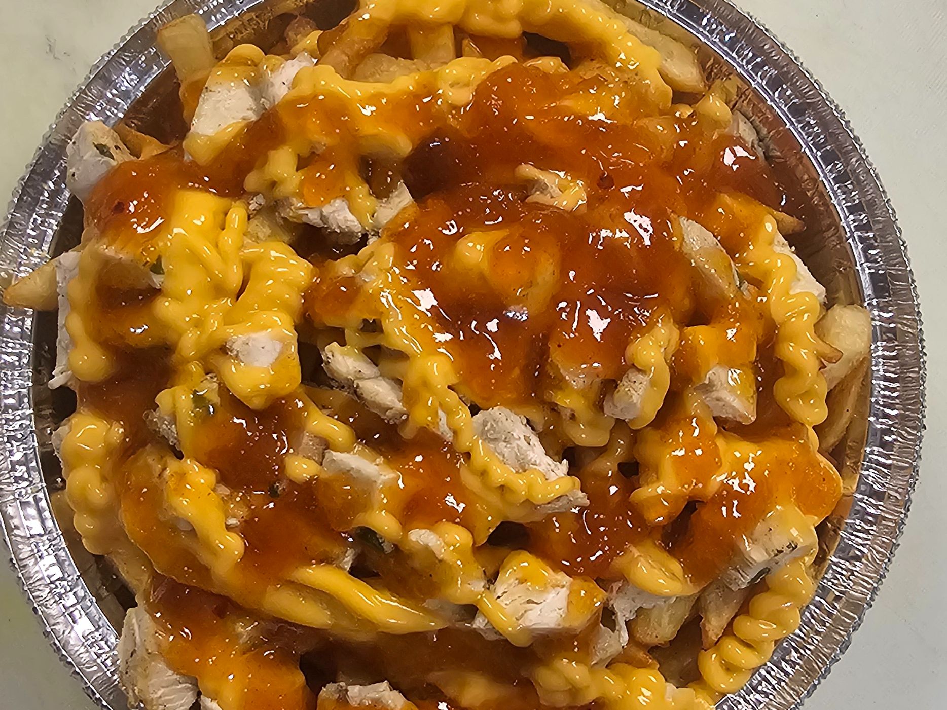 Apricot Chicken Loaded Fries.