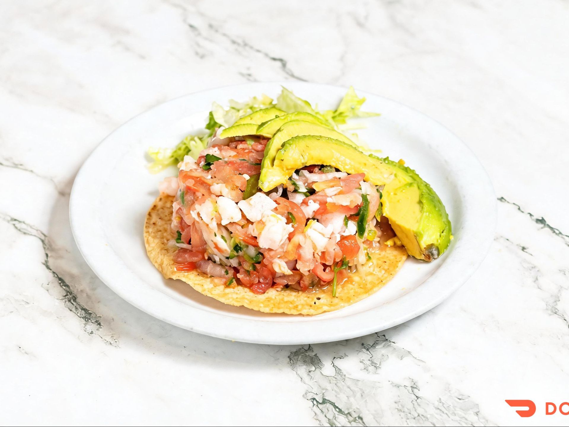 Ceviche Tostada.