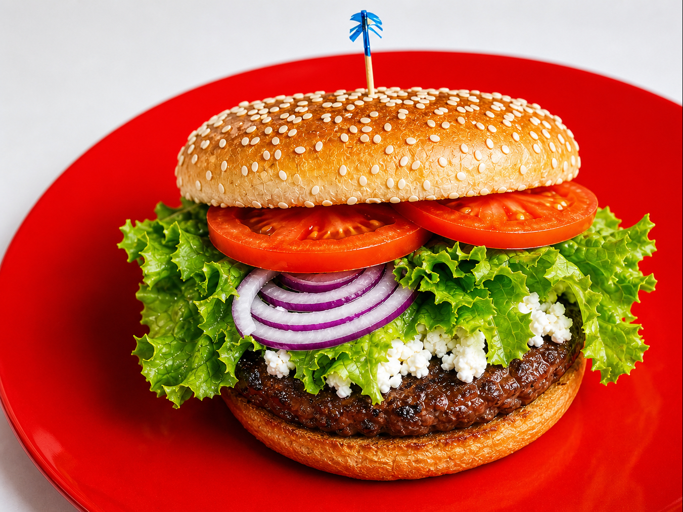 Feta Burger Sandwich.