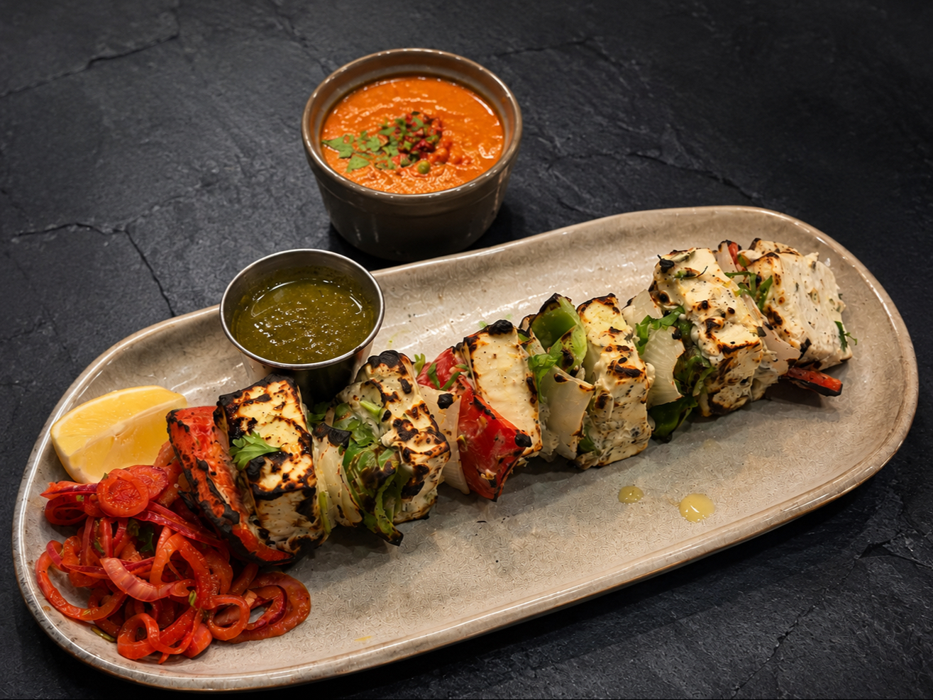 Malai Paneer Tikka.