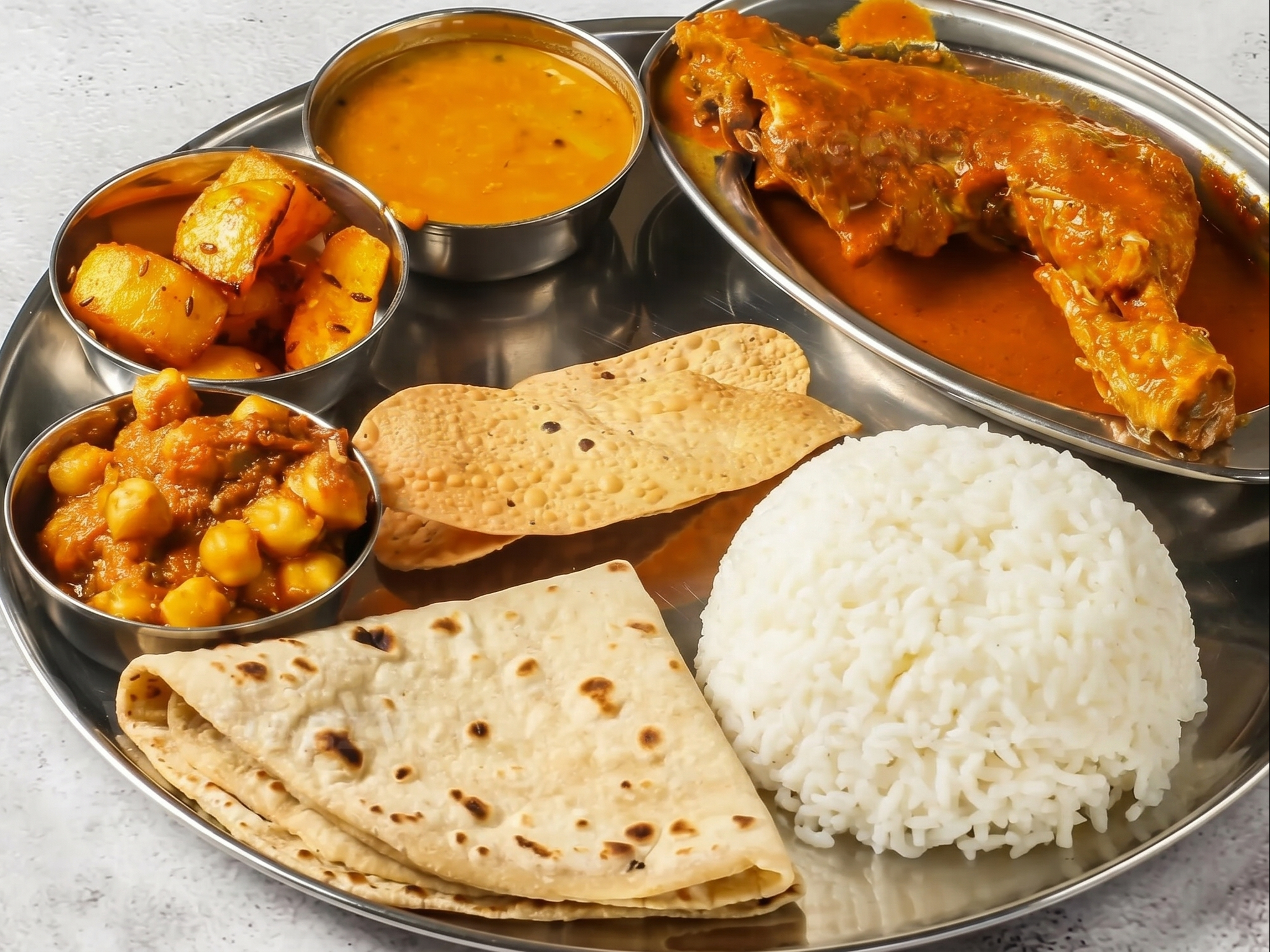 Non- Veg Platter + Naan.