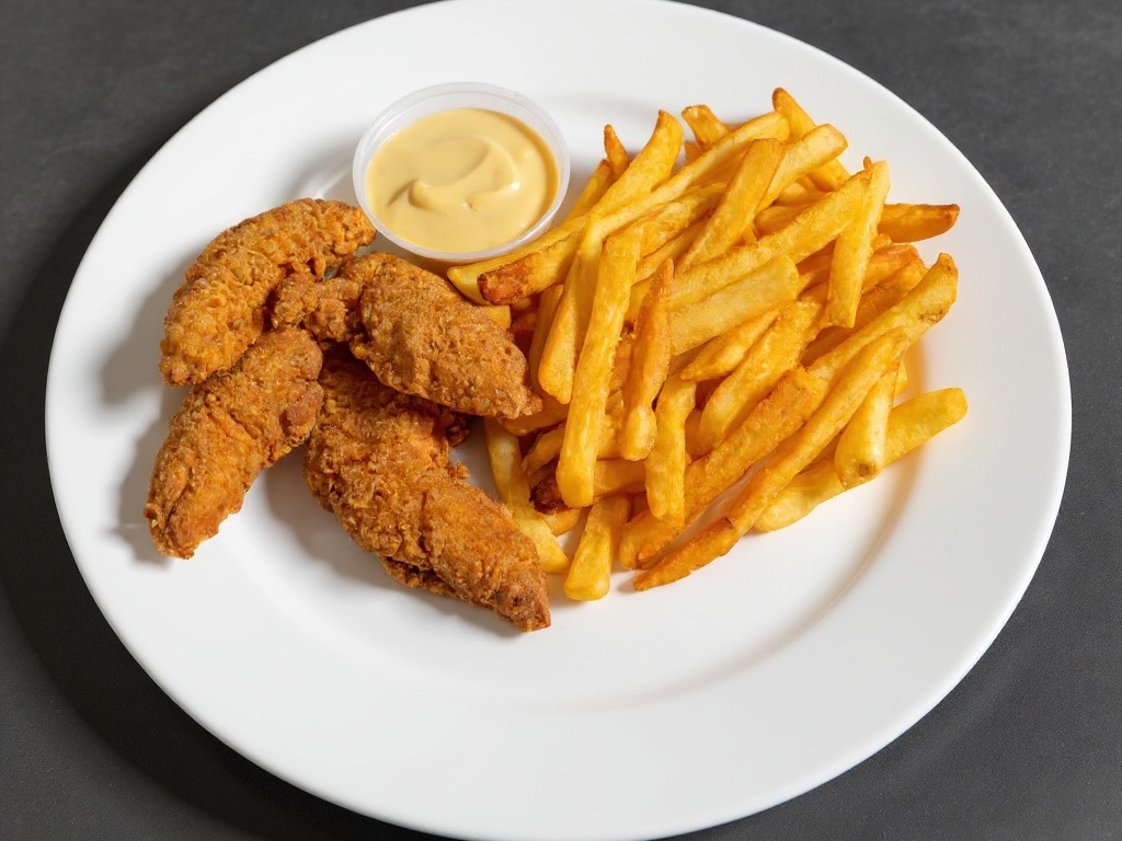 Chicken Tender and French Fries