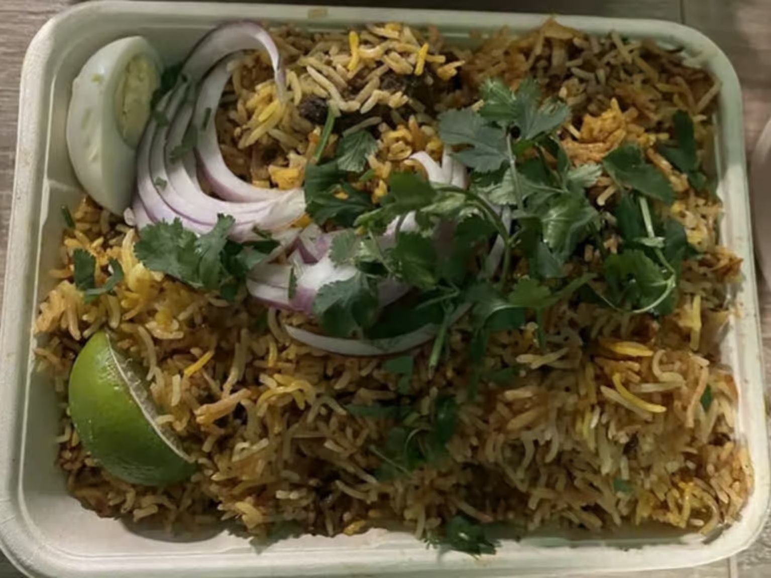 Hyderabadi Goat Dum Biriyani.