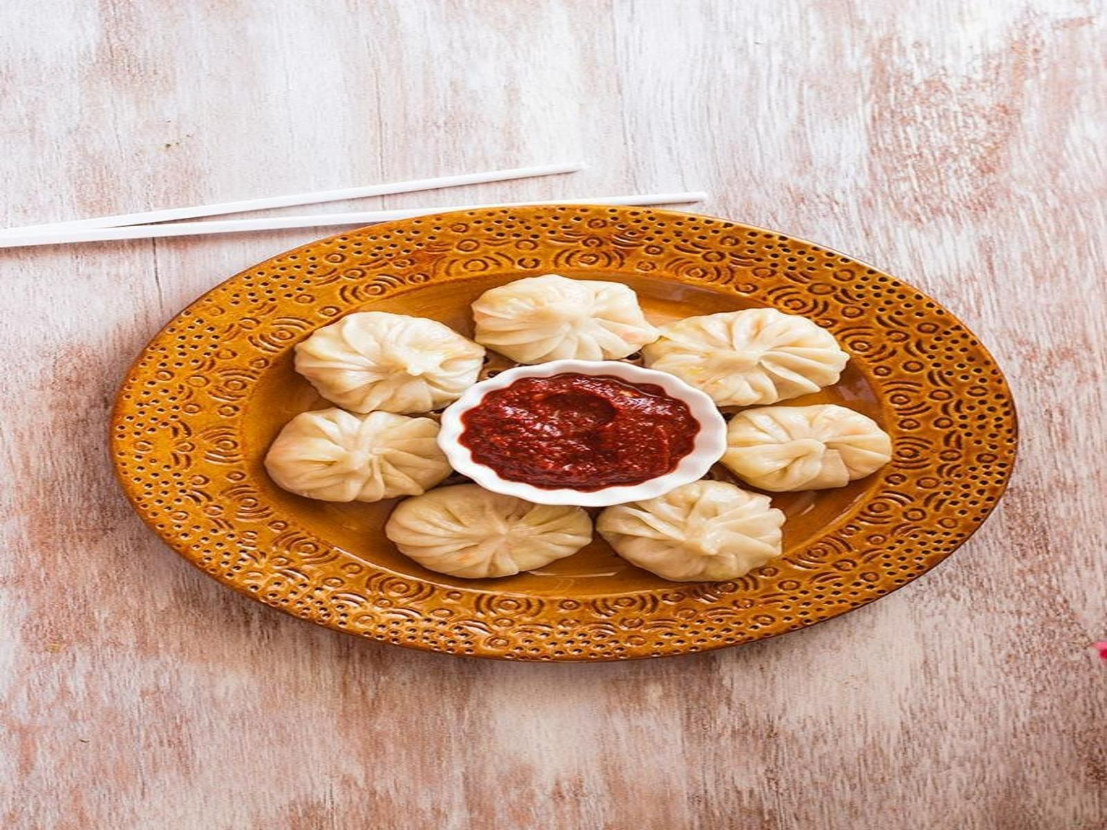 Steamed Chicken Momo's.