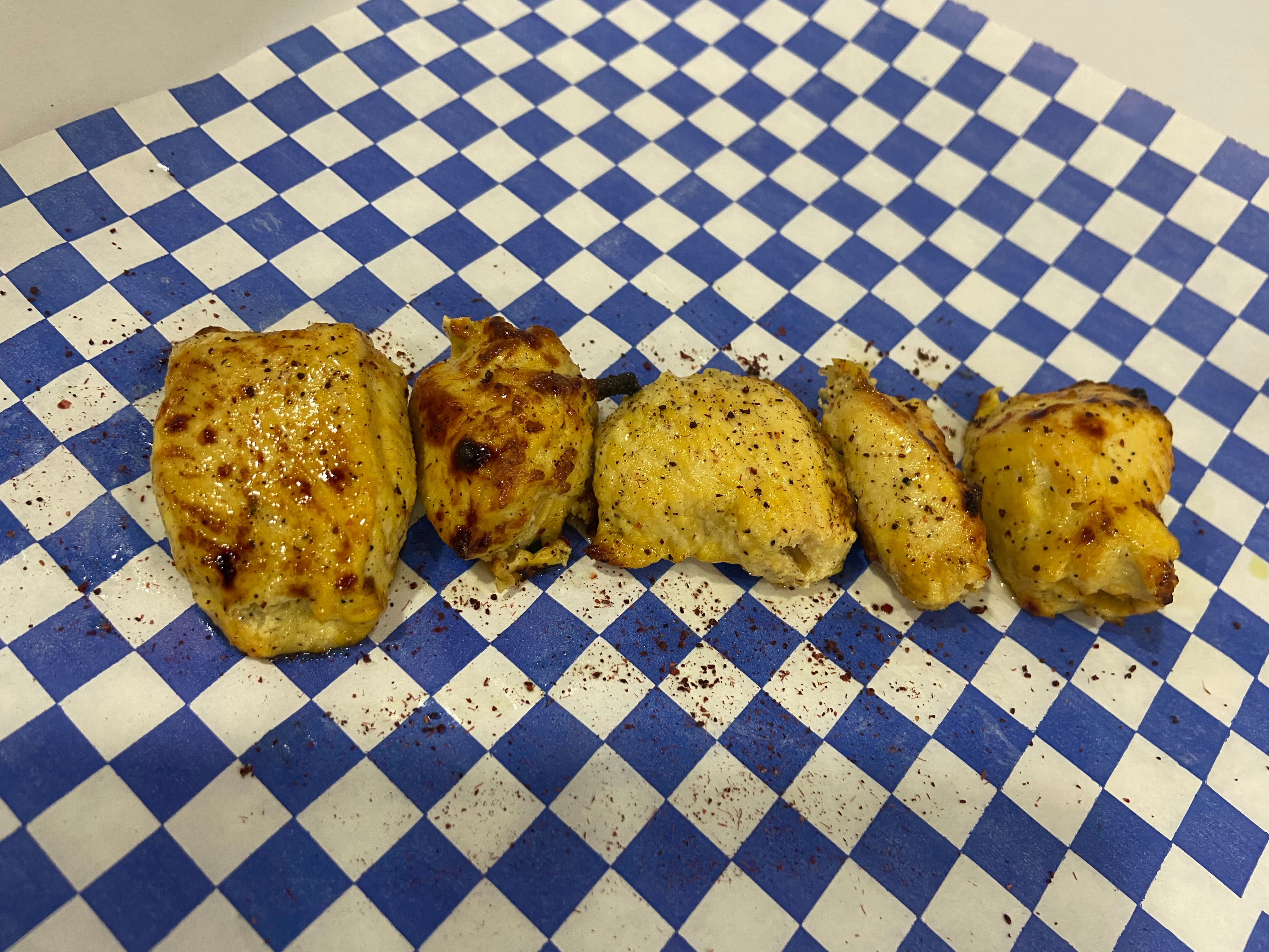Chicken Kabob Single Skewer.