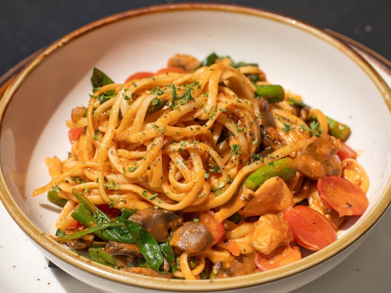 Veggie Linguine Pasta.