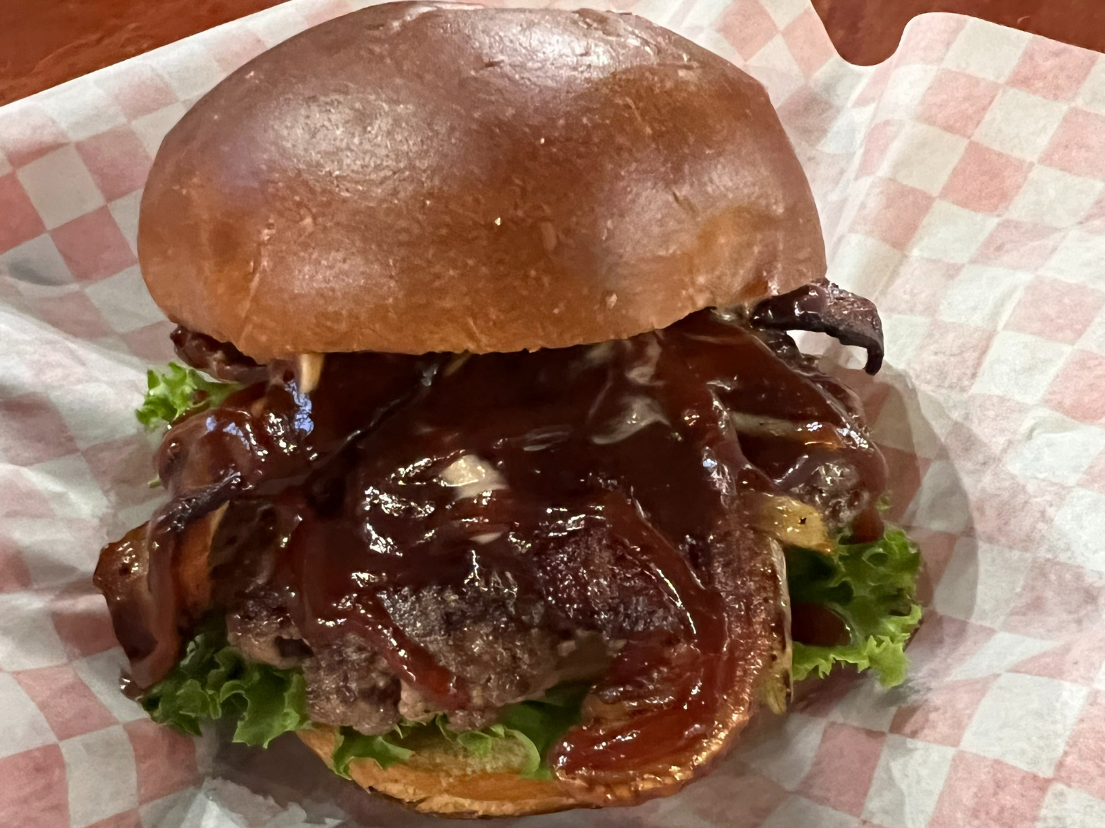 Murphy's BBQ Bacon Cheese Burger.