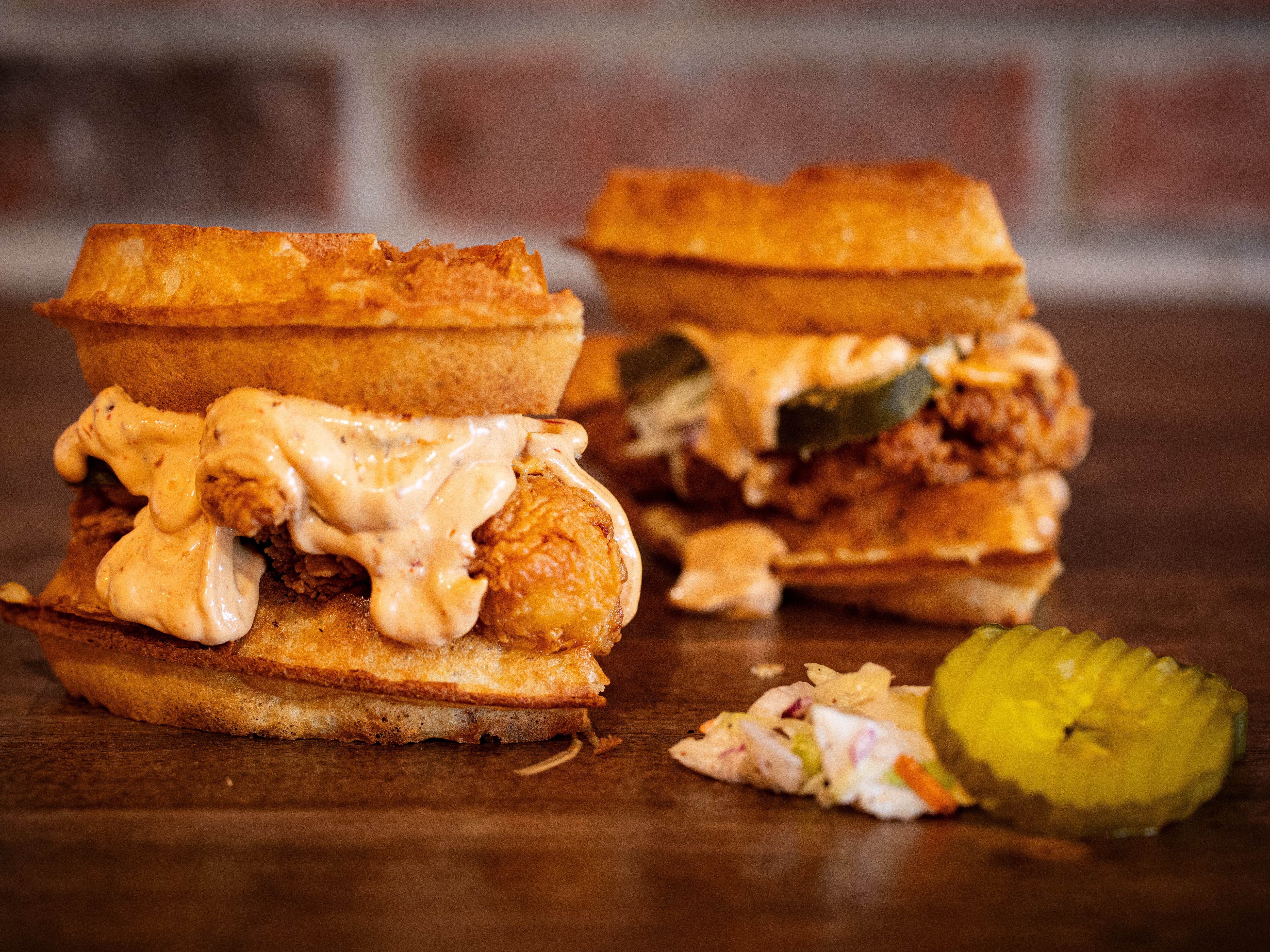 Flamin Waffle Sandwich.