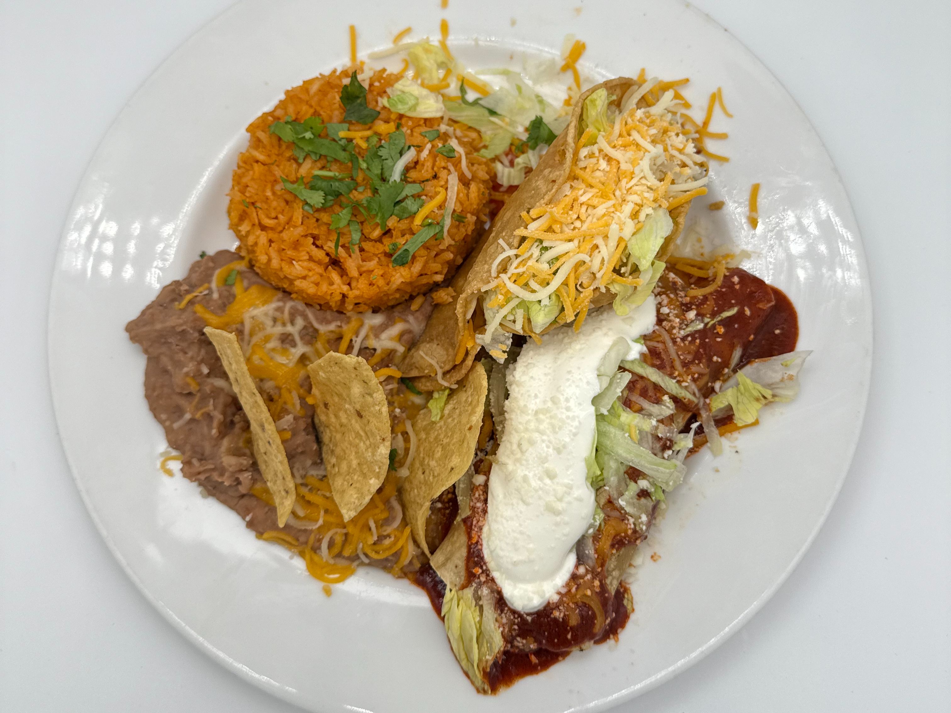 Combo#4 Beef Taco & Cheese Enchilada