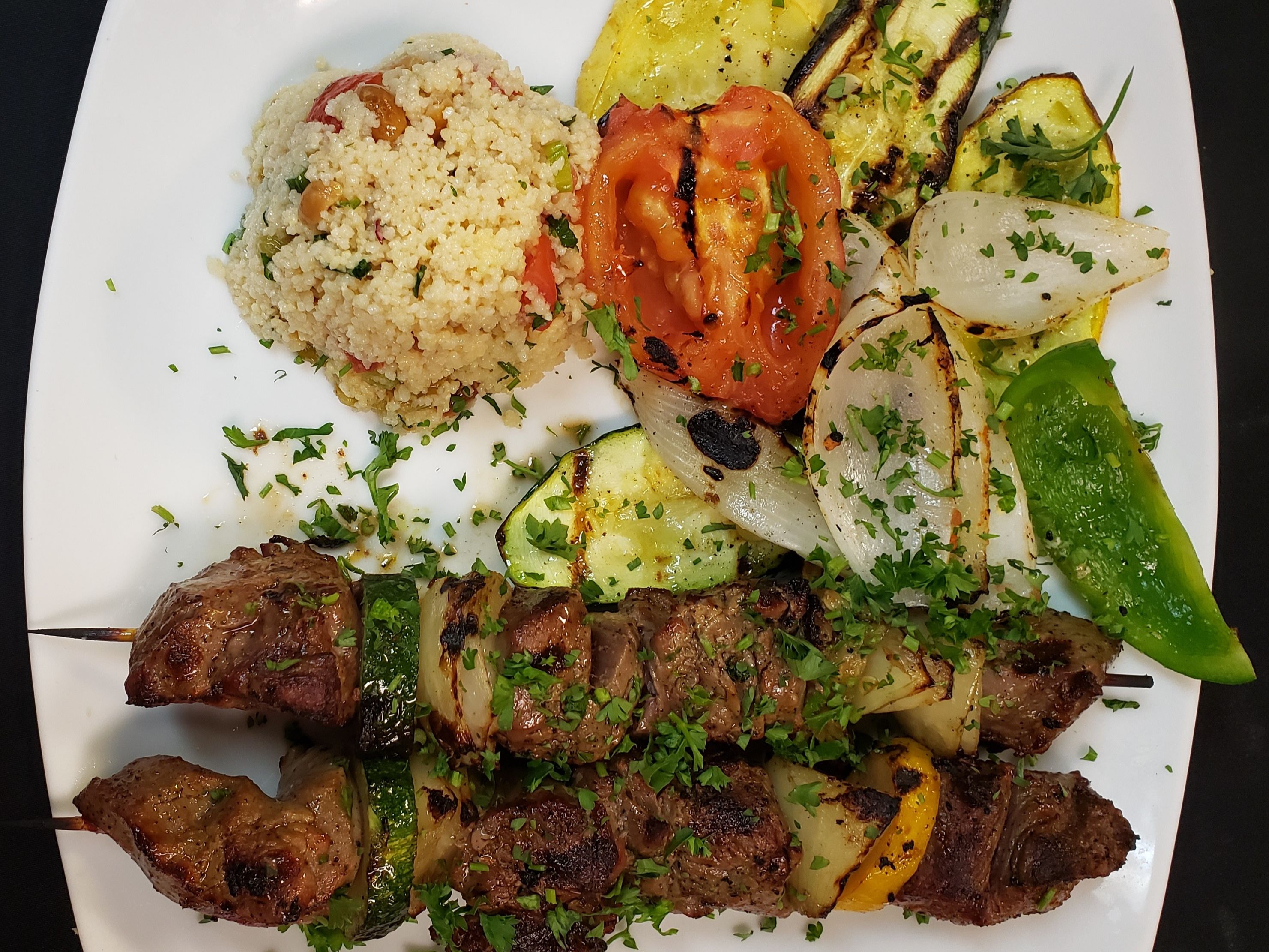 Beef Kebab Dinner.