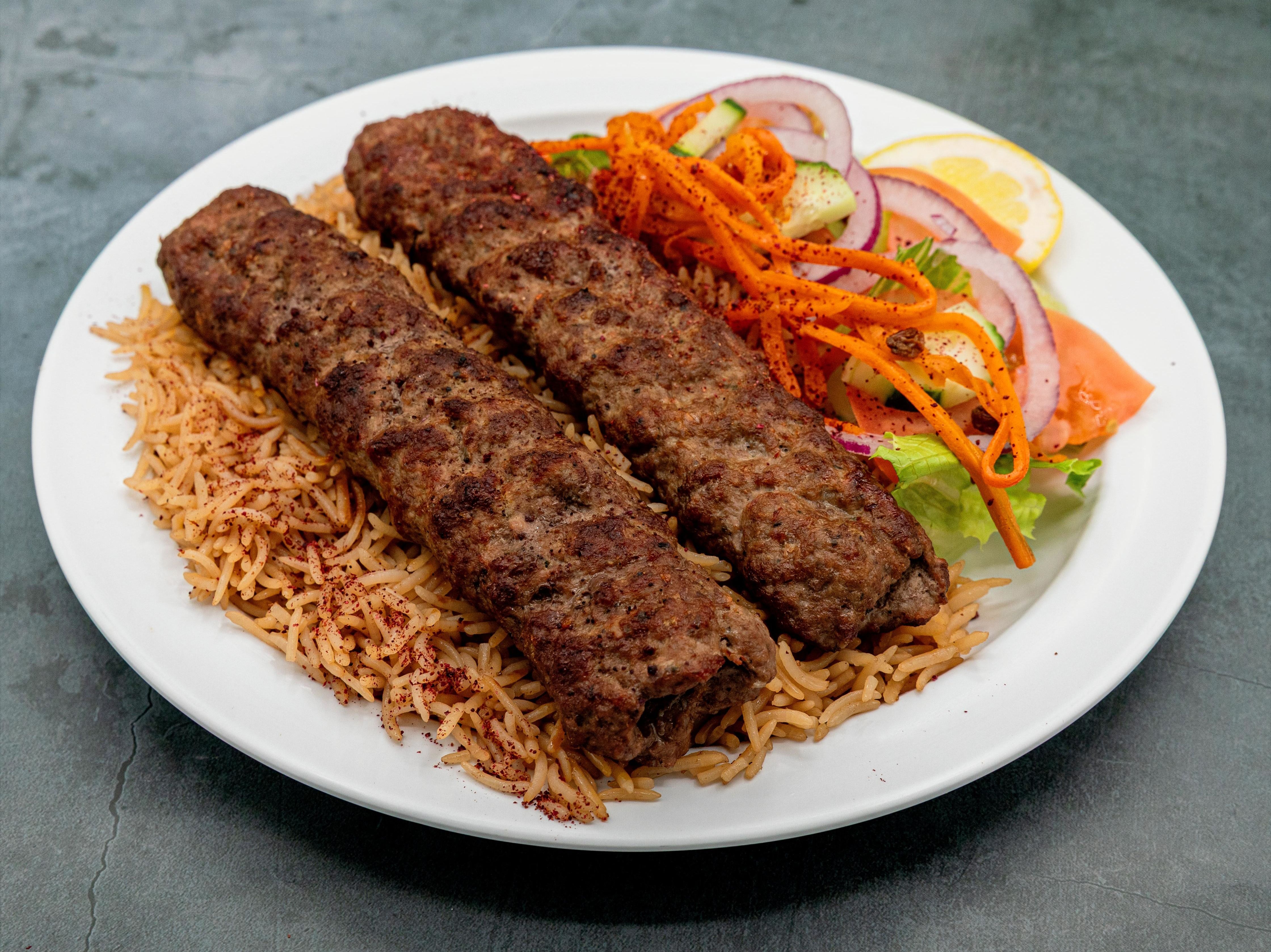 #3 Beef Kofta Kabob.