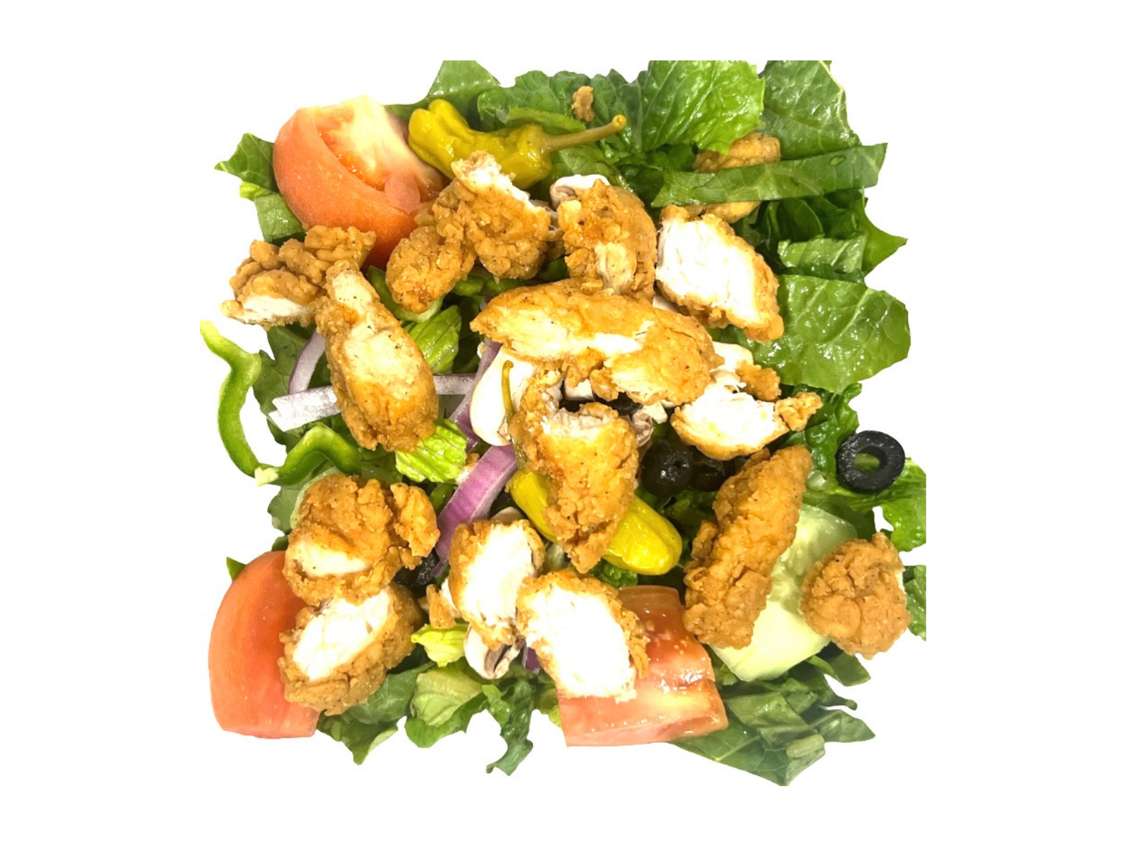 FRIED CHICKEN SALAD.