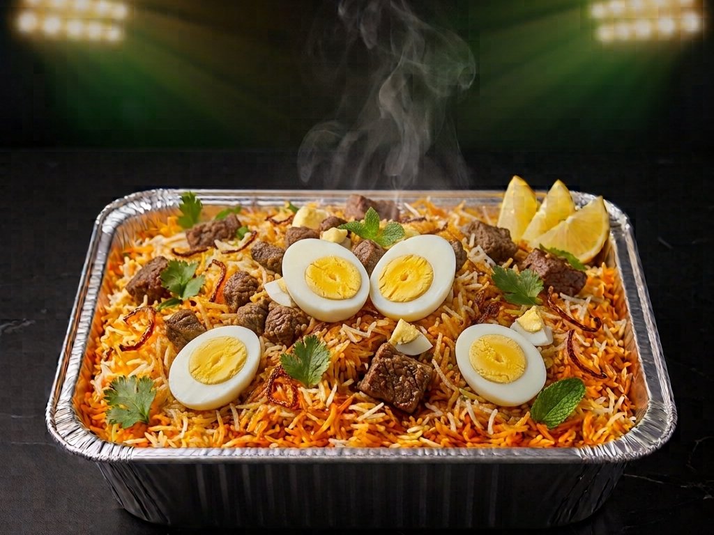 Med 1/2 Tray Lamb Biryani