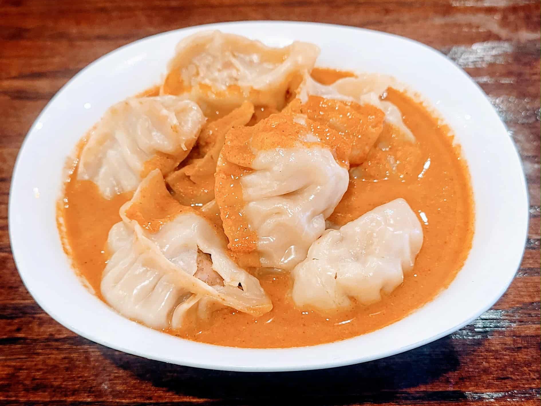 Vegetable Jhol Momo (contain nuts& Sesame seed).