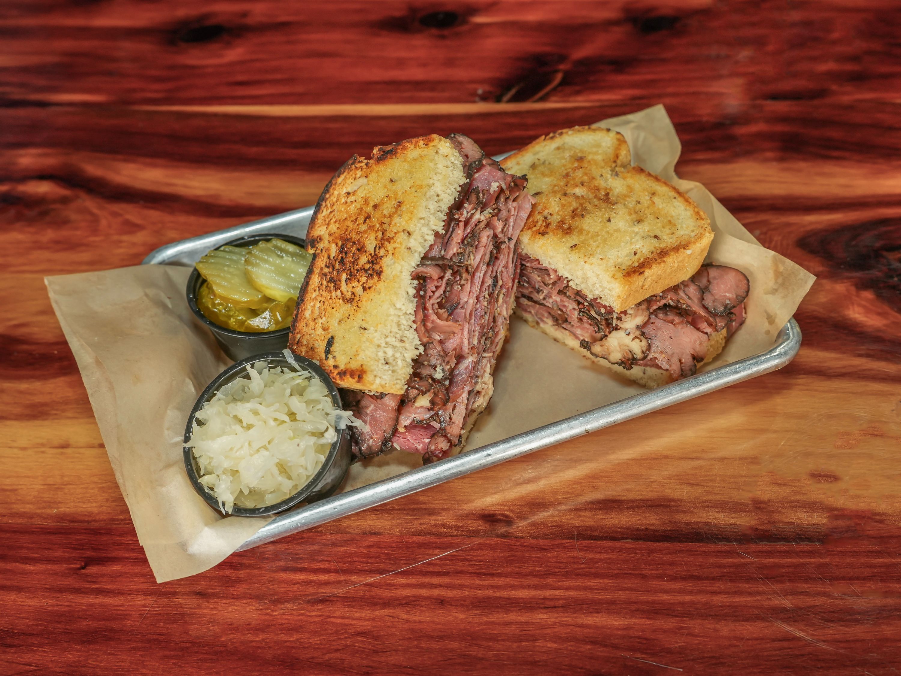 New York Style Pastrami Sandwich Dinner.