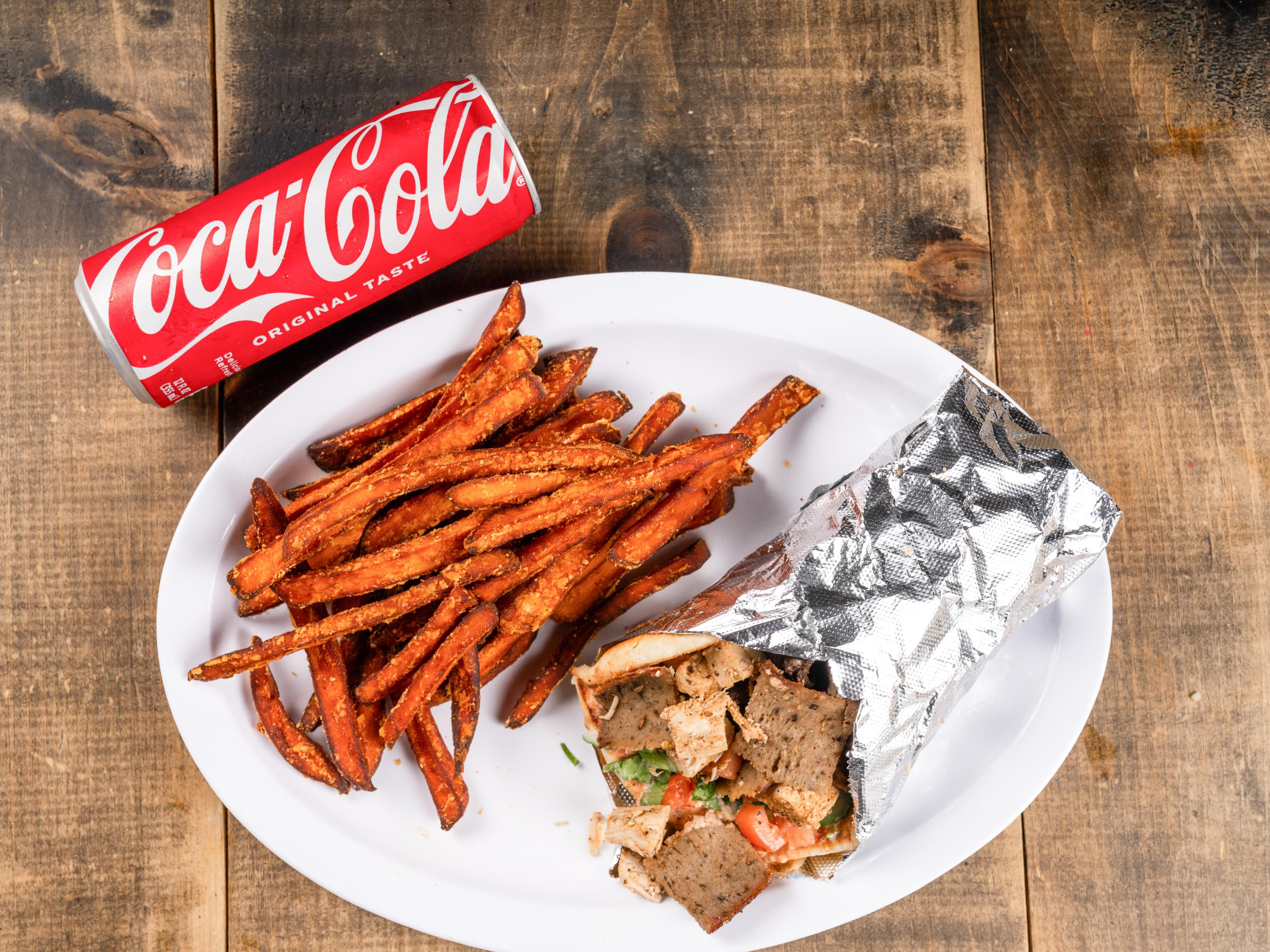 Spicy Mixed Souvlaki Combo.