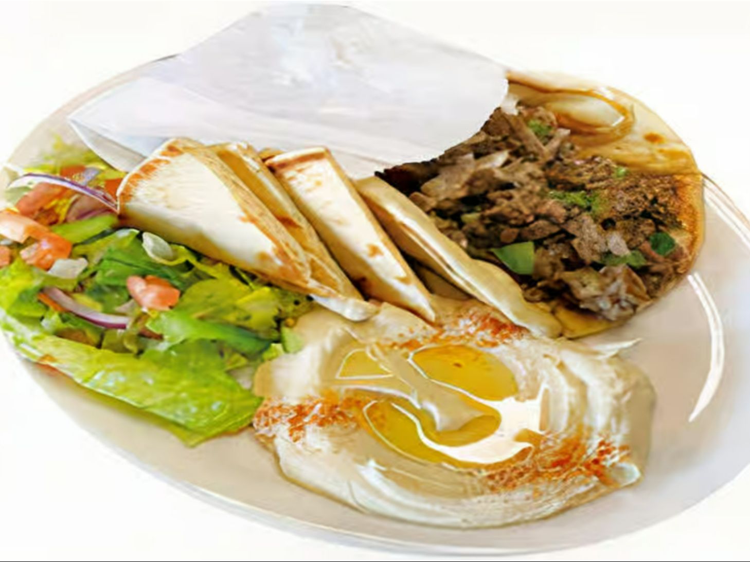 Philly Gyro Pita Plate.