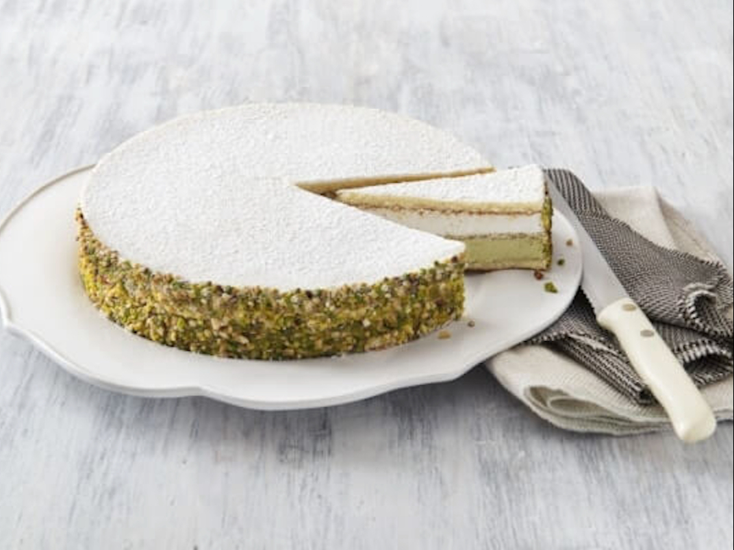 Pistachio Cake Slice