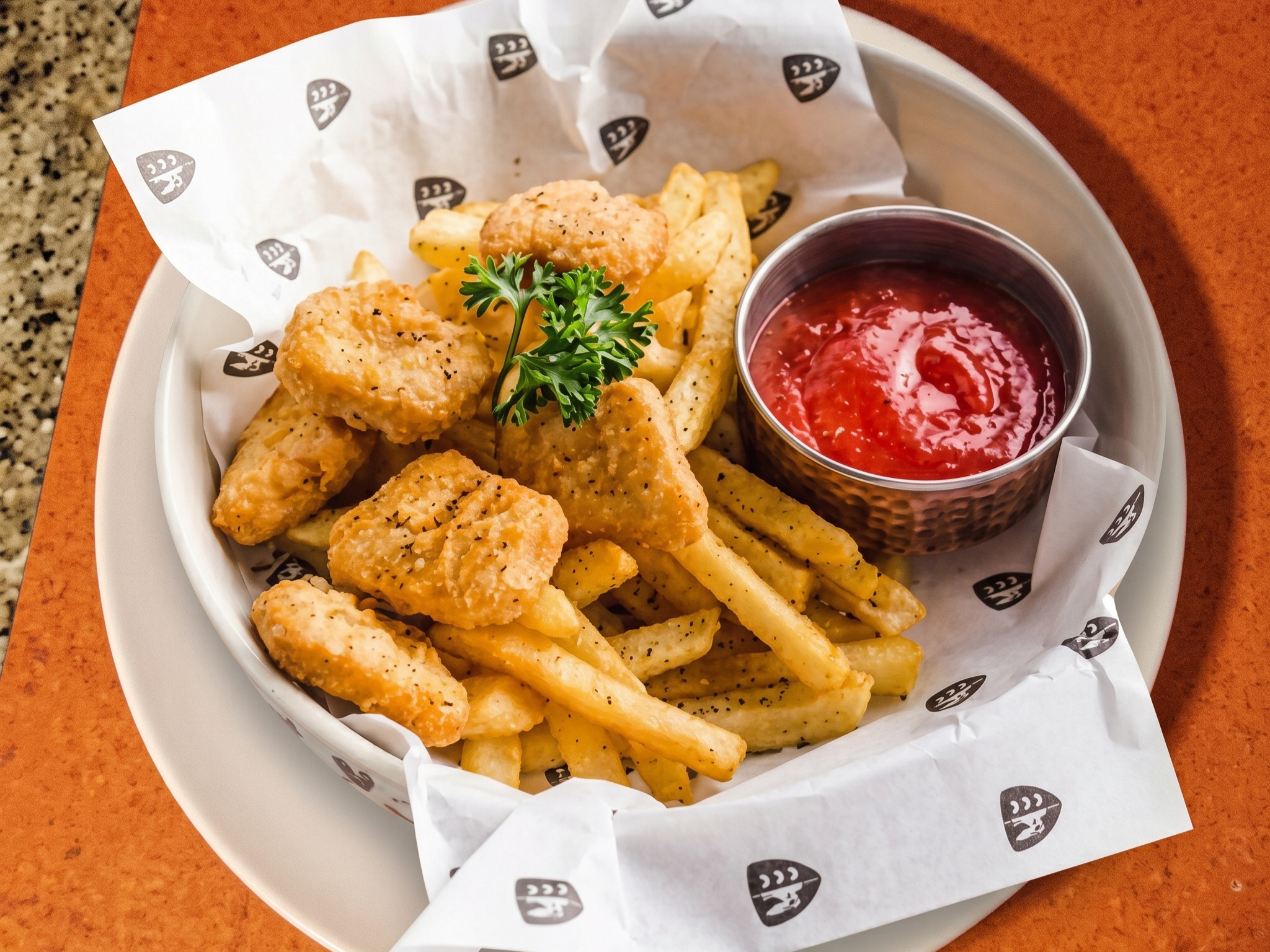 6 Piece Chicken Nugget with Fries.