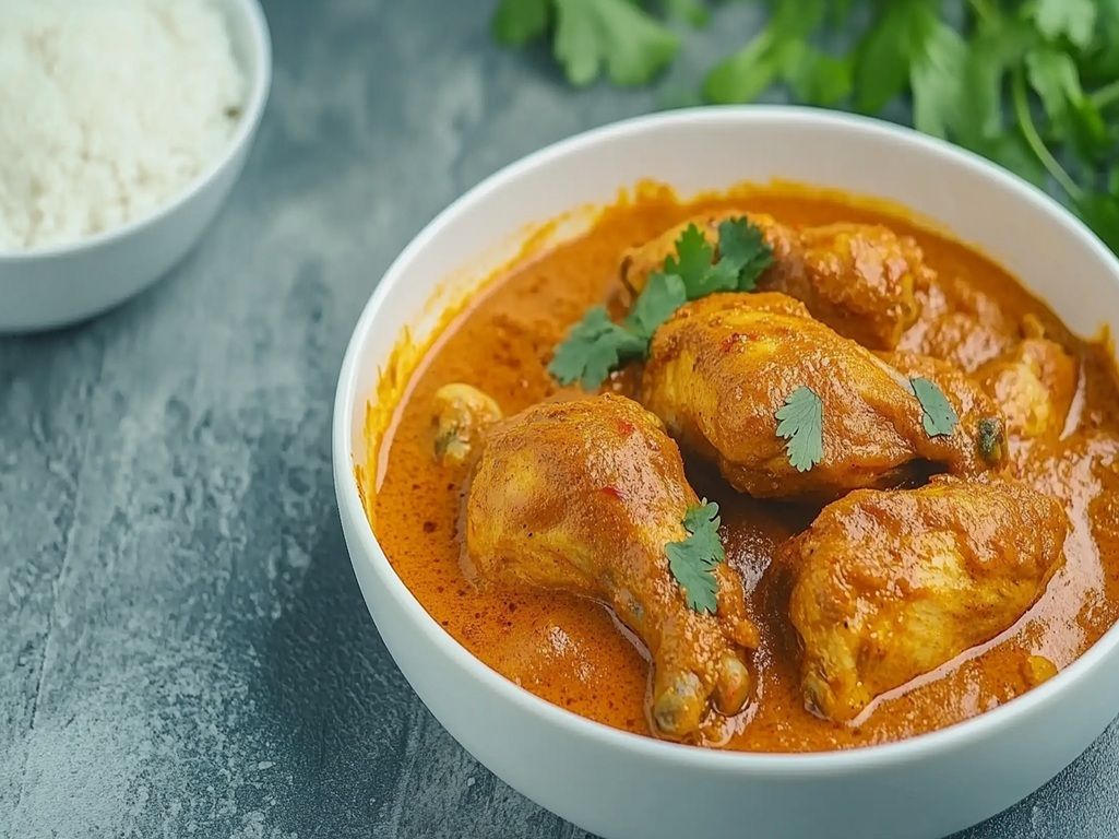 Kids Butter Chicken W/Cheese Naan.