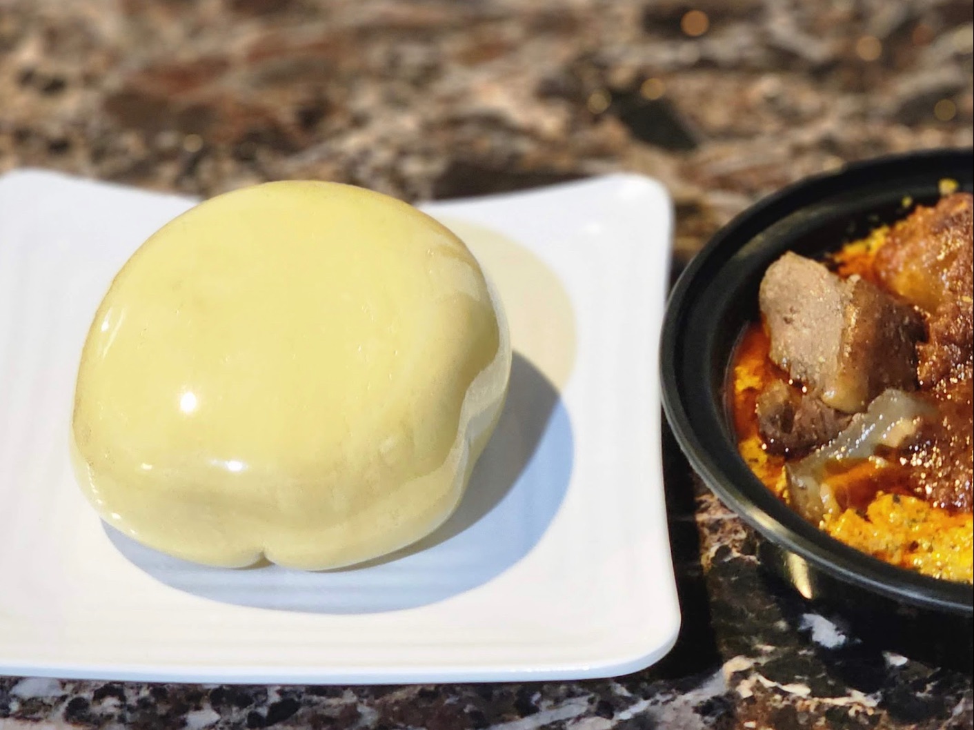 Fufu and Egusi w Mixed  Meat.
