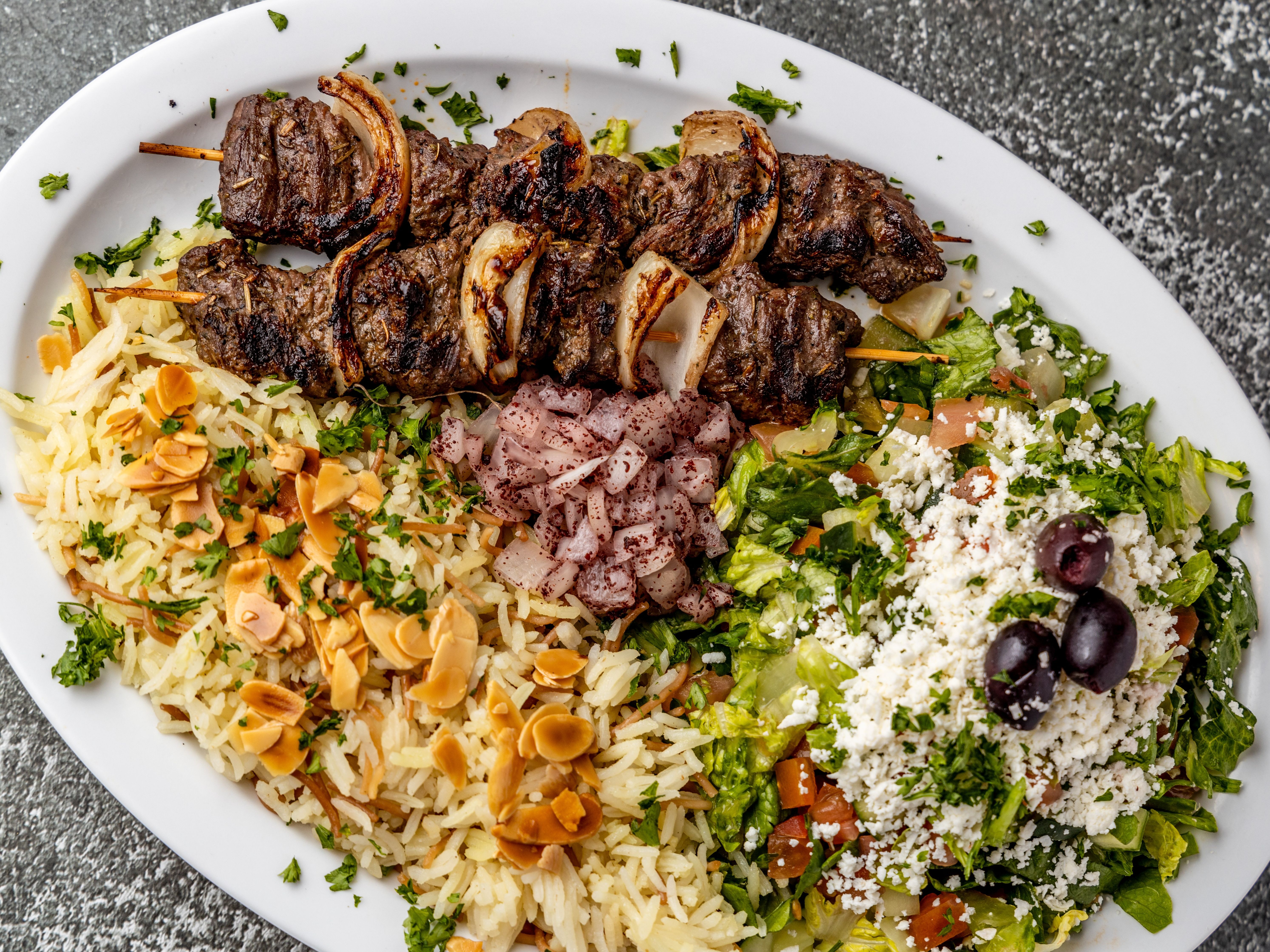 Beef Kabob Platter