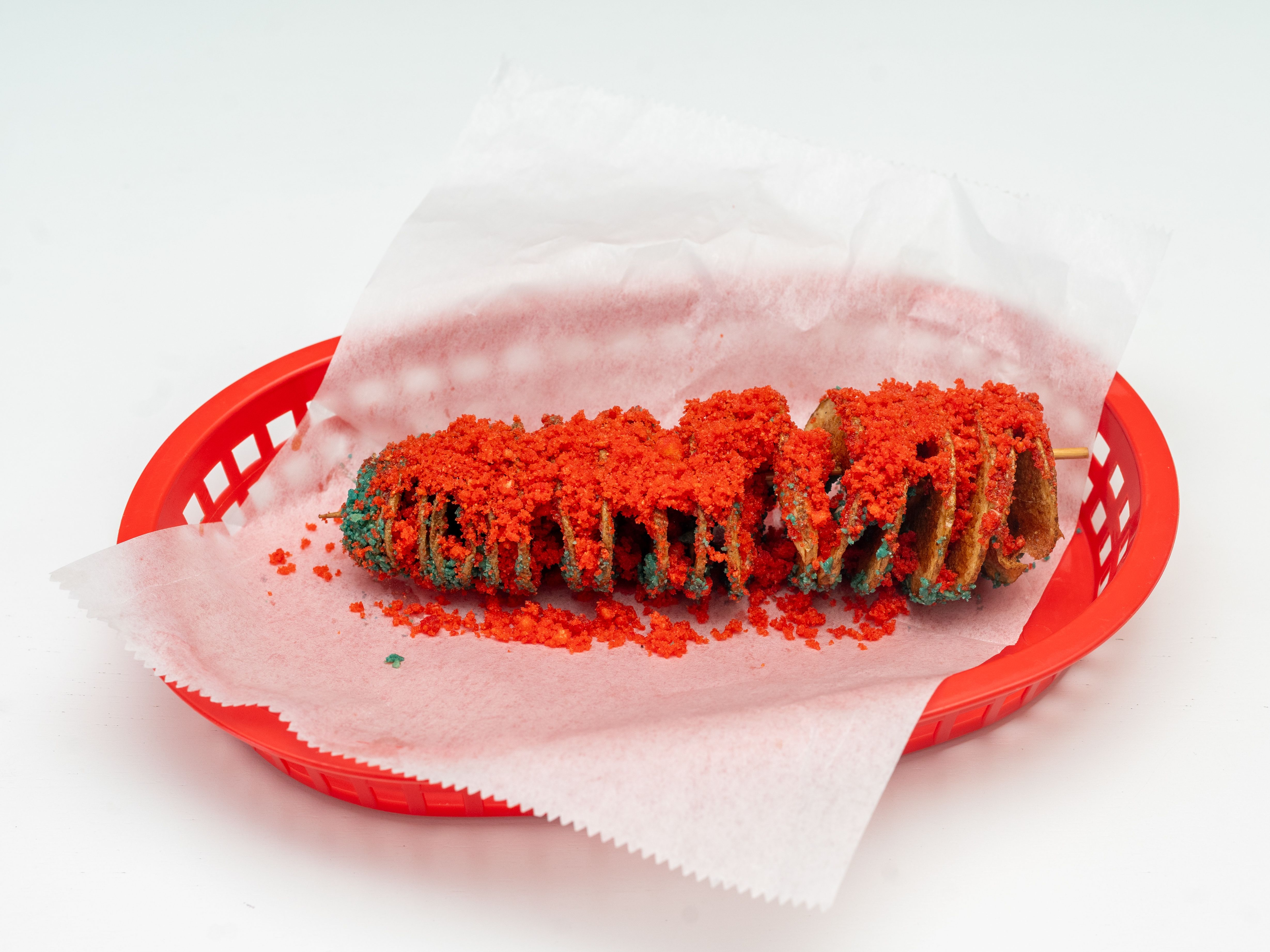 Potato Tornado Hot Cheetos.