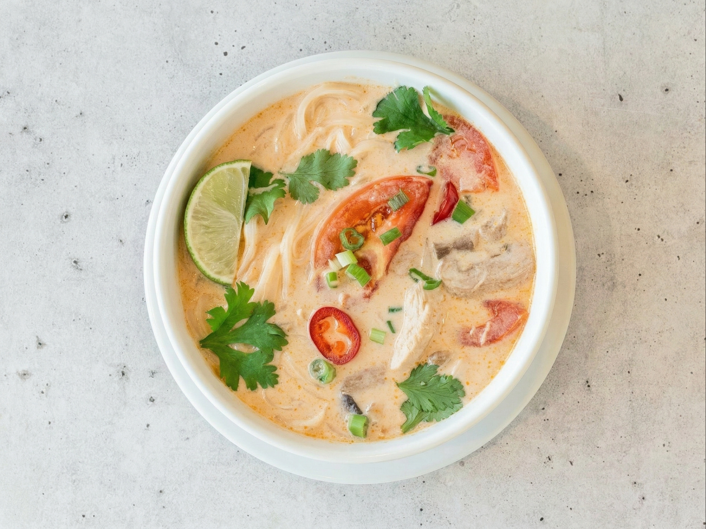 Tom Kha Gai (Chicken) Coconut Soup.