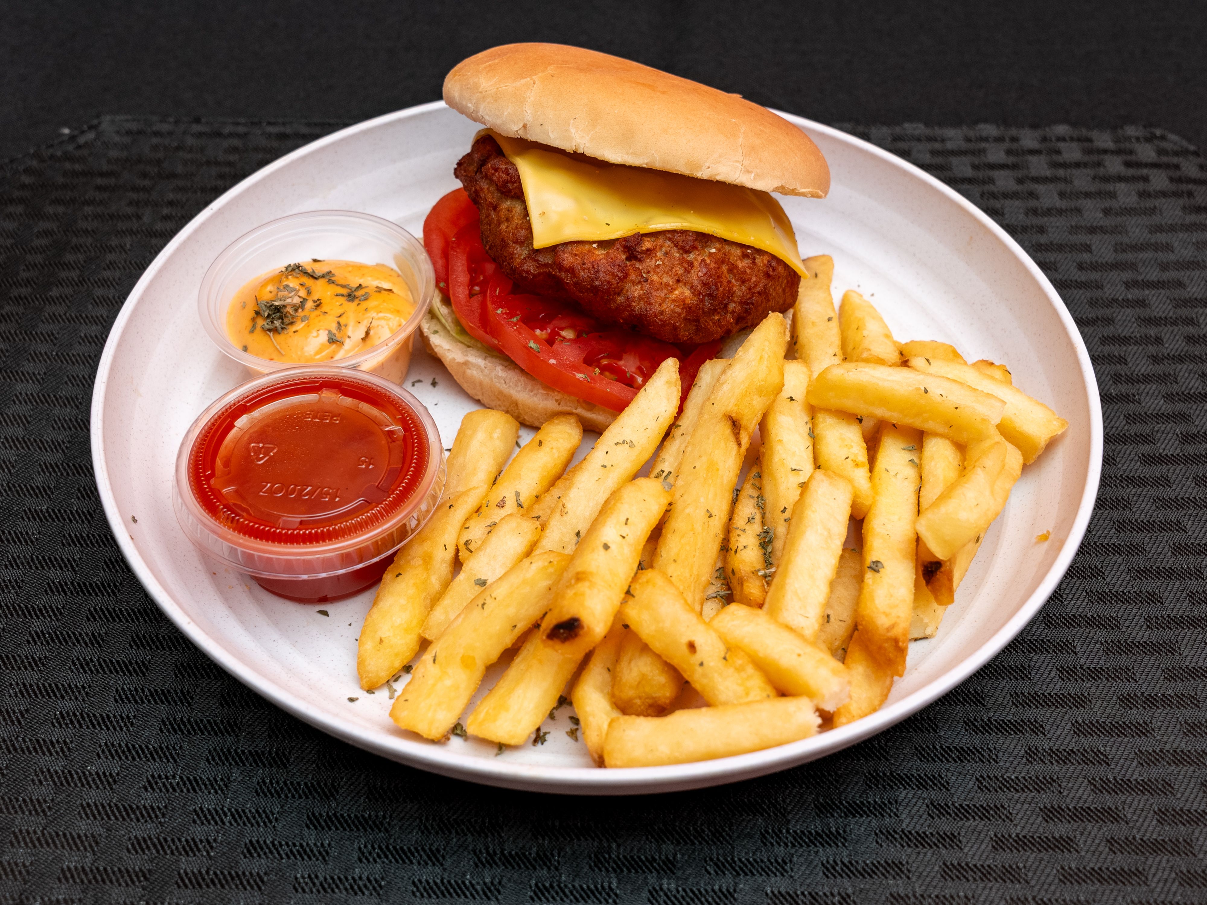 Salmon Cake Sandwich.