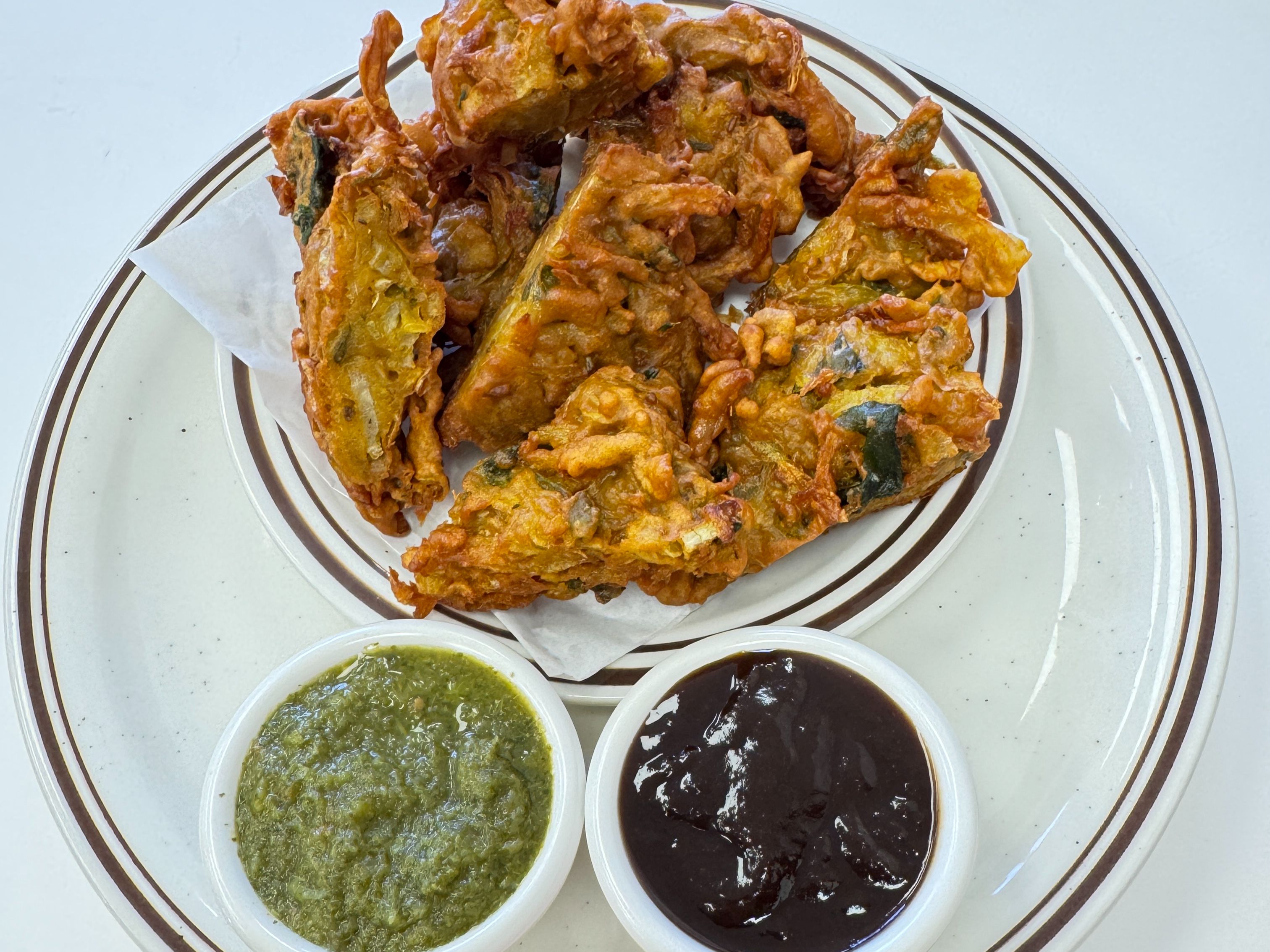 Vegetable Pakoras (V).