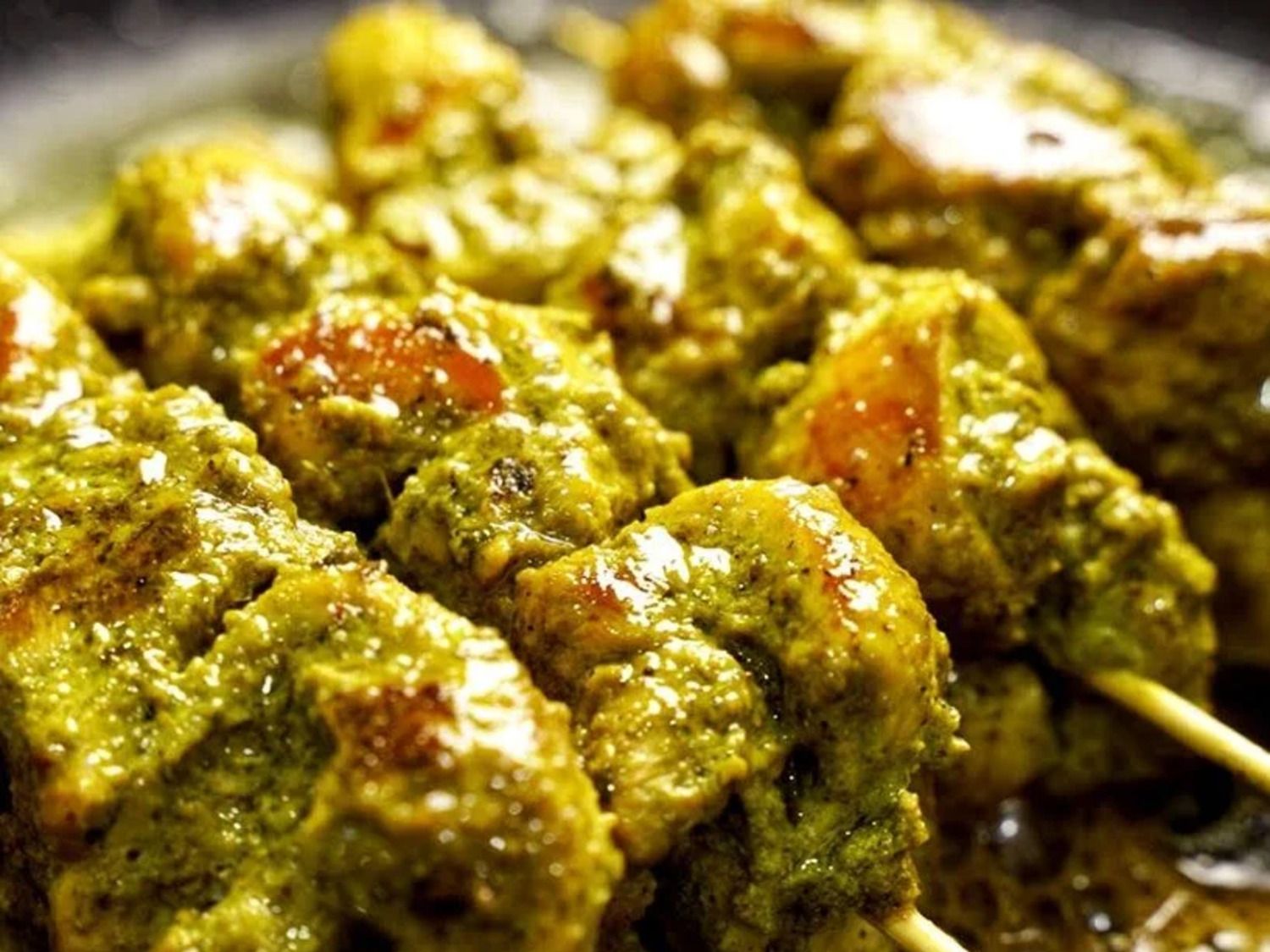 Chicken Hariyali Kebab.