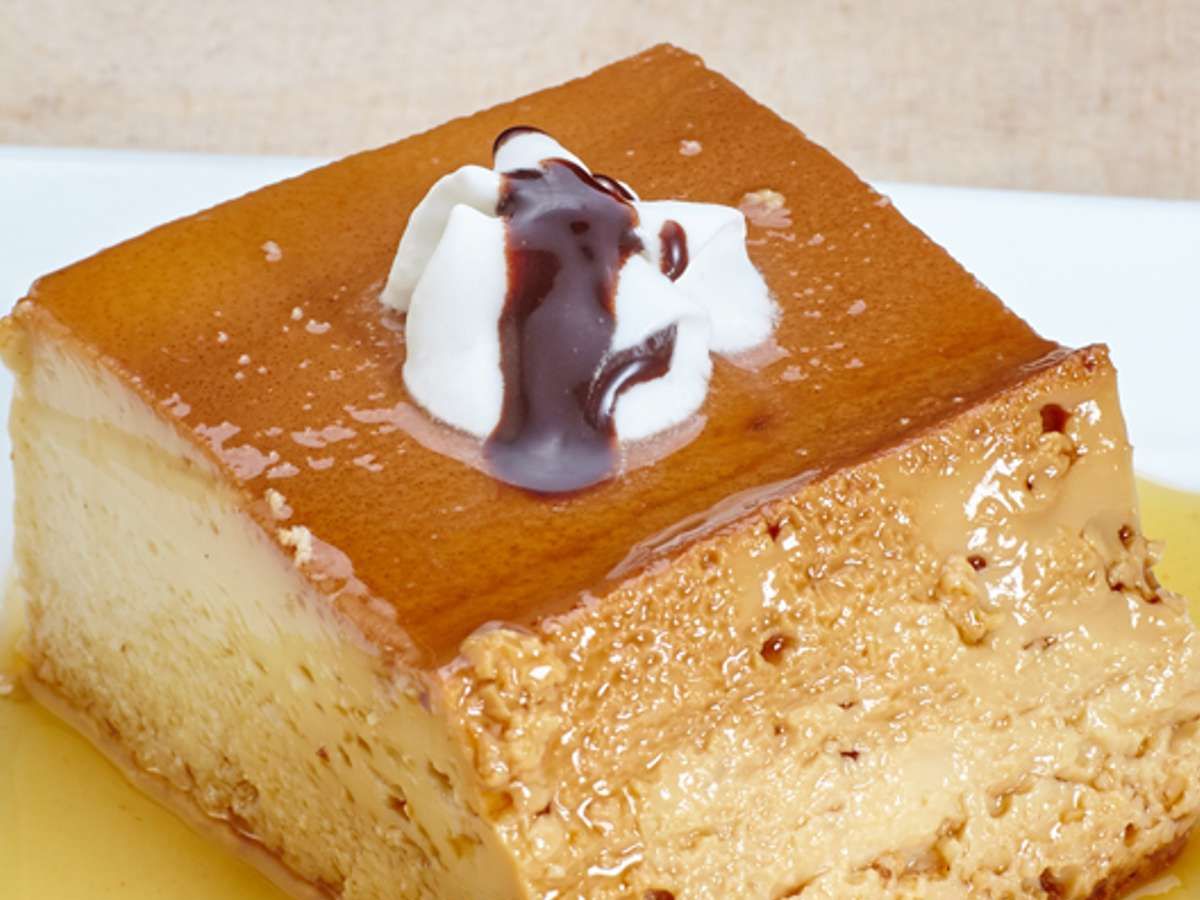 Flan w/ Caramel & Chocolate.