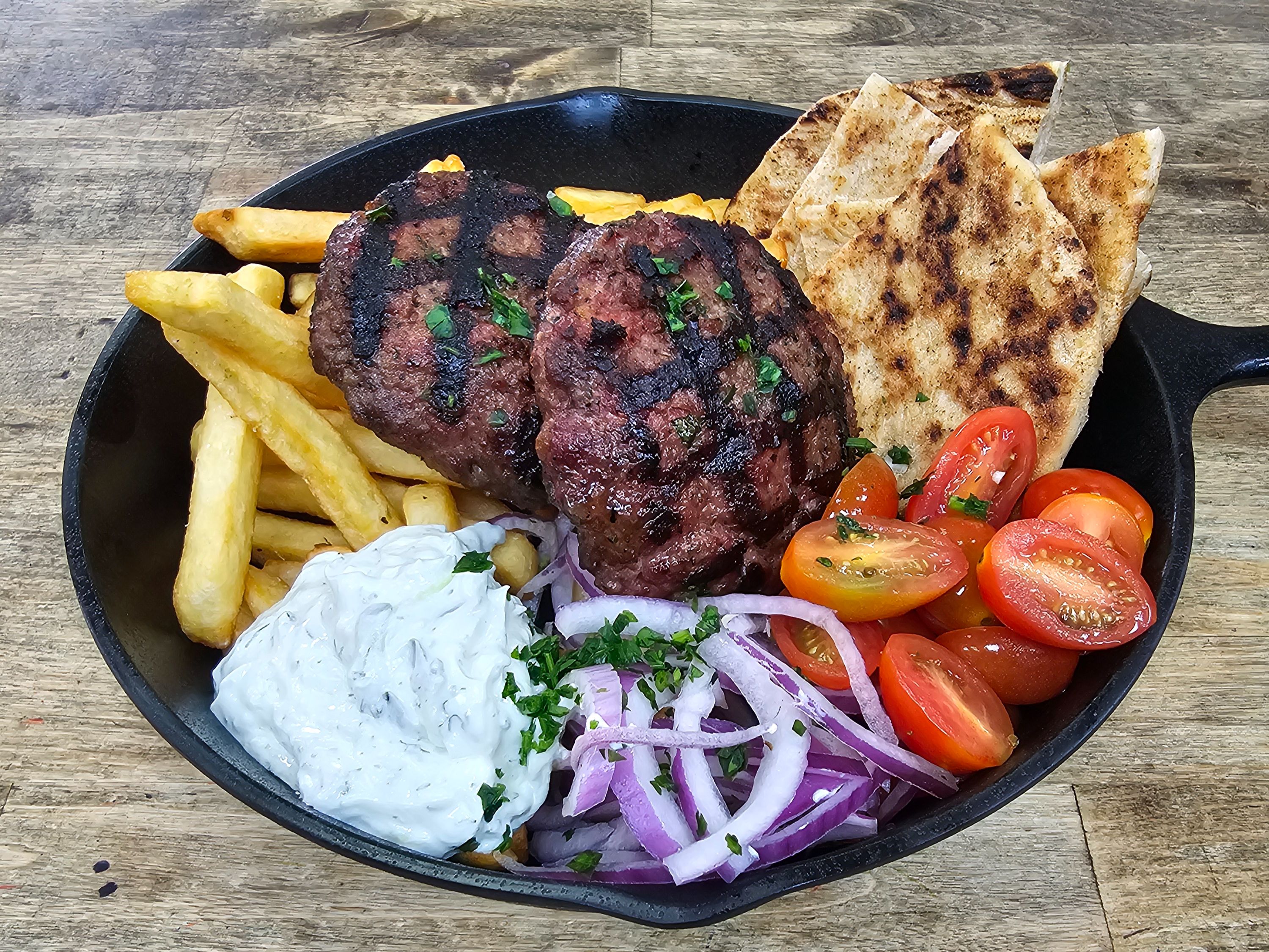 Feta Stuffed Greek Meatballs.