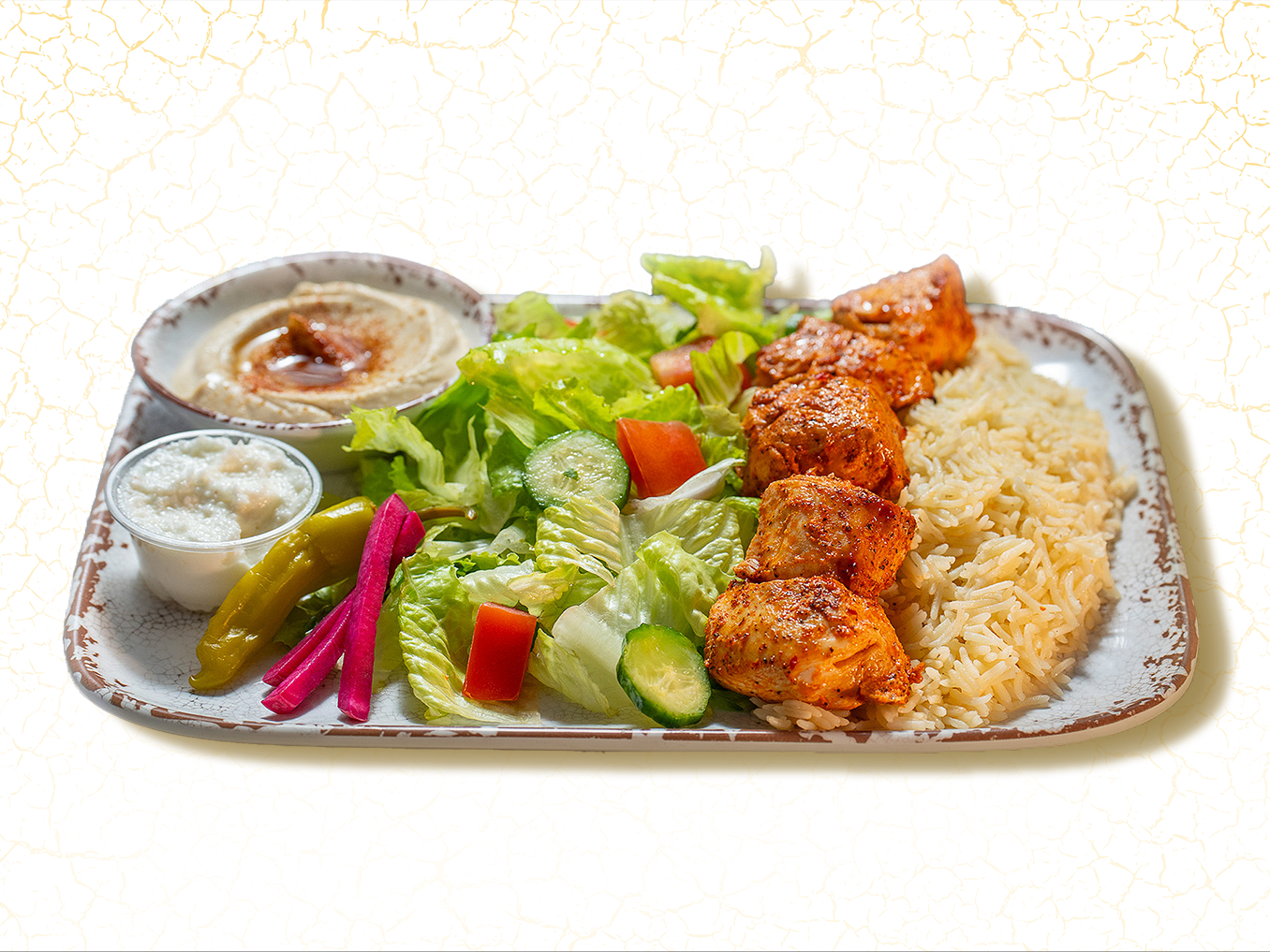 Chicken Kebab Plate.