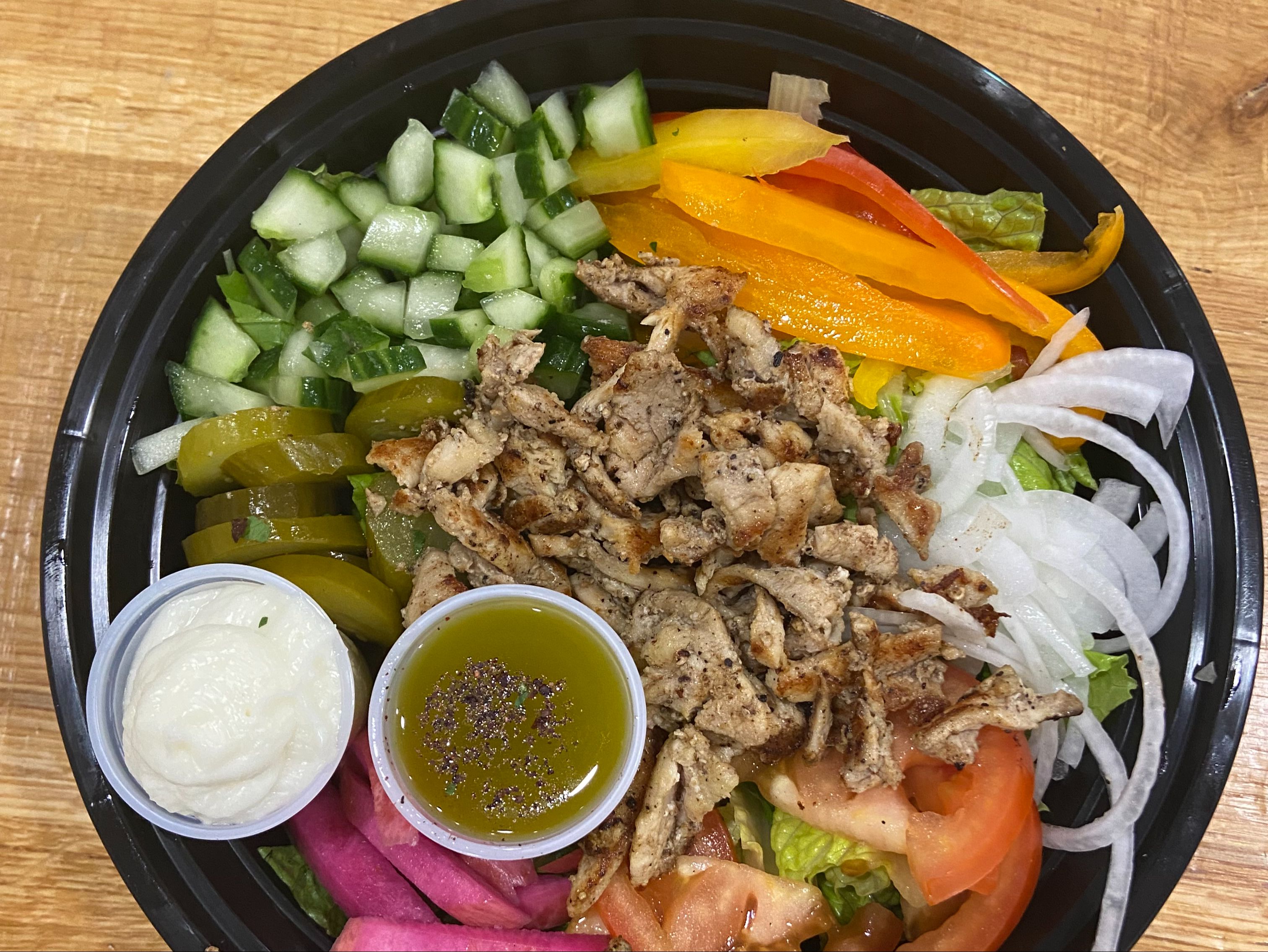 Chicken Shawarma Salad.