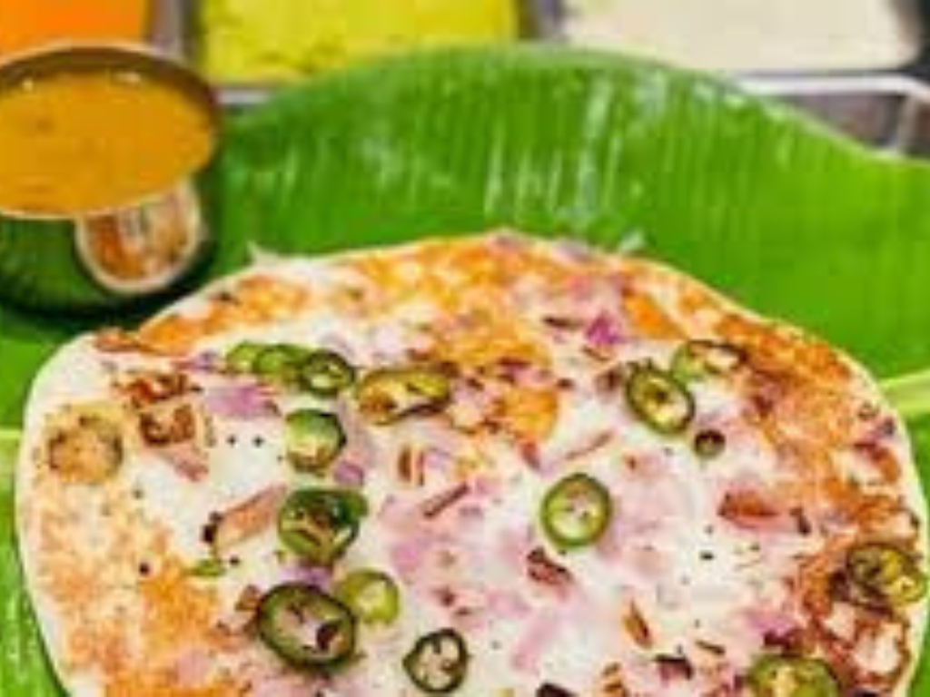 Onion Chili Uttappam.