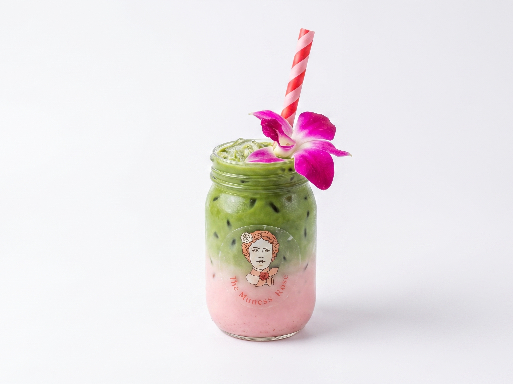 Strawberry Matcha Boba.