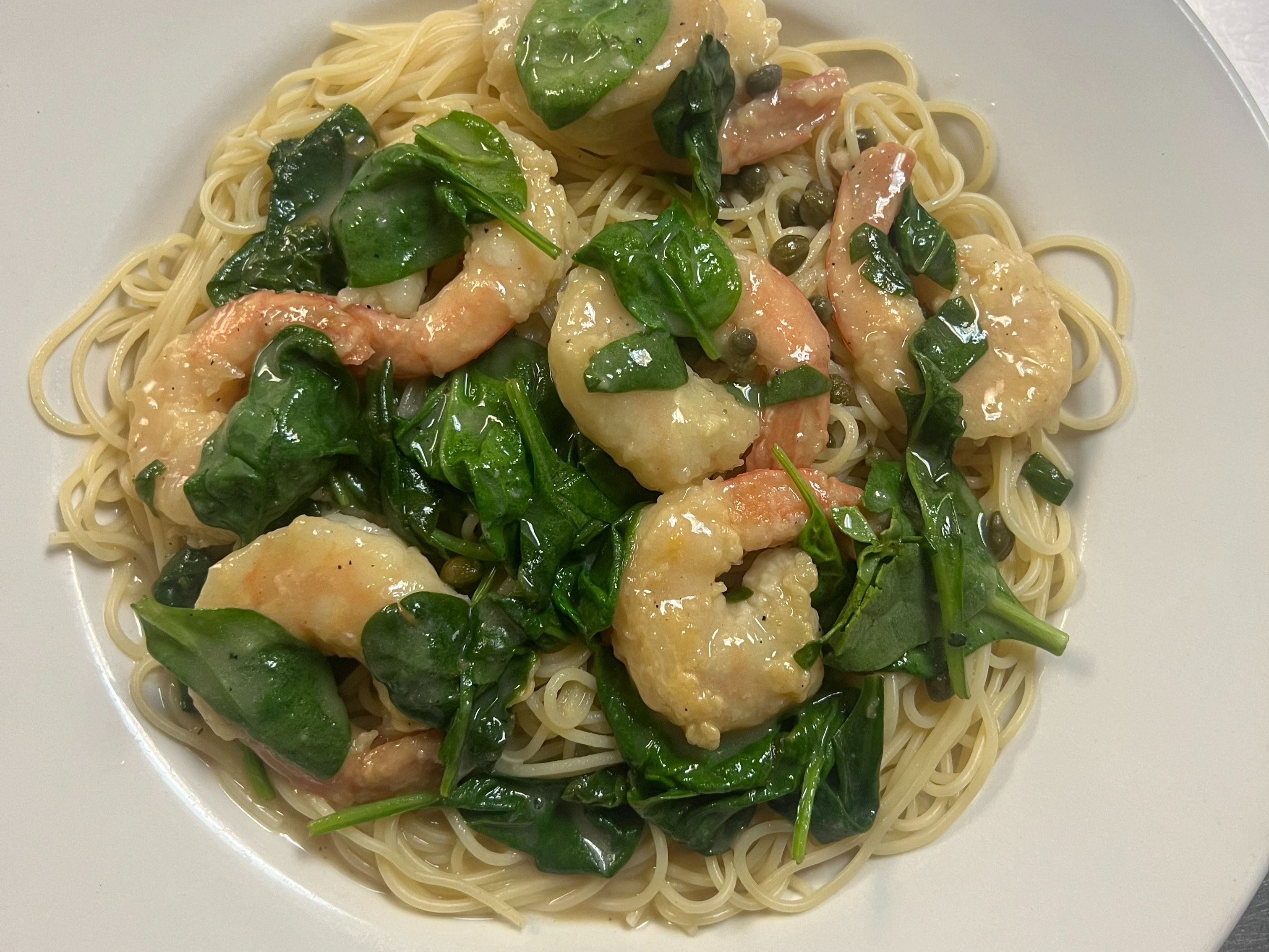 Shrimp Florentine.