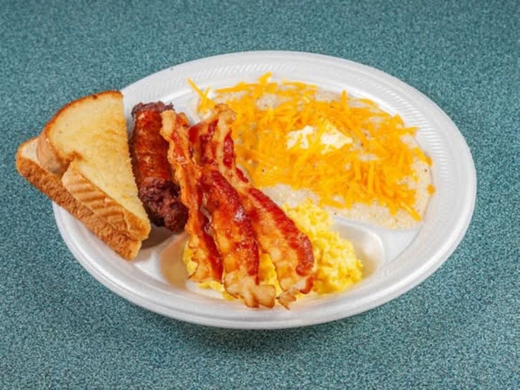 Grits Platter with Egg and Meat