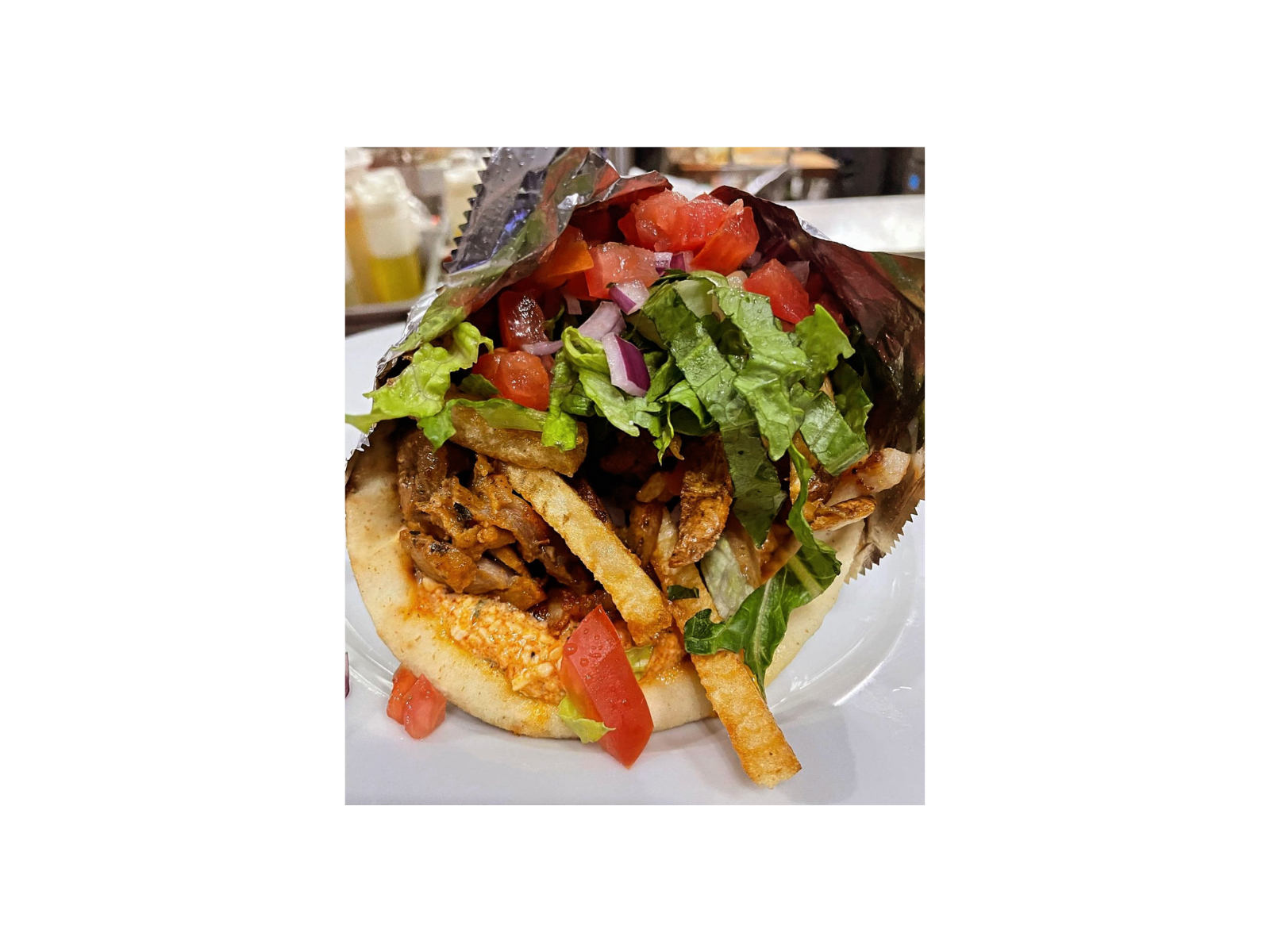 Spicy Chicken Gyro Pita Sandwich