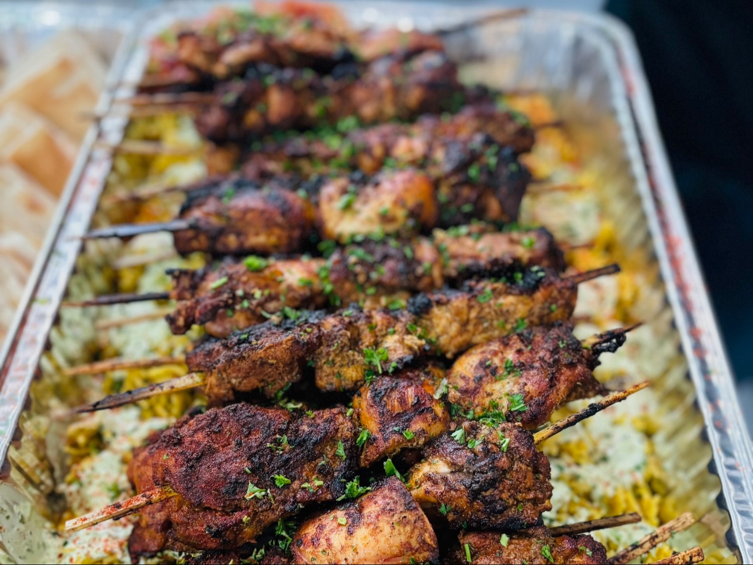 First package $18 per person (min.20 people) includes 1 appetizer,1 entree, and 1 side..