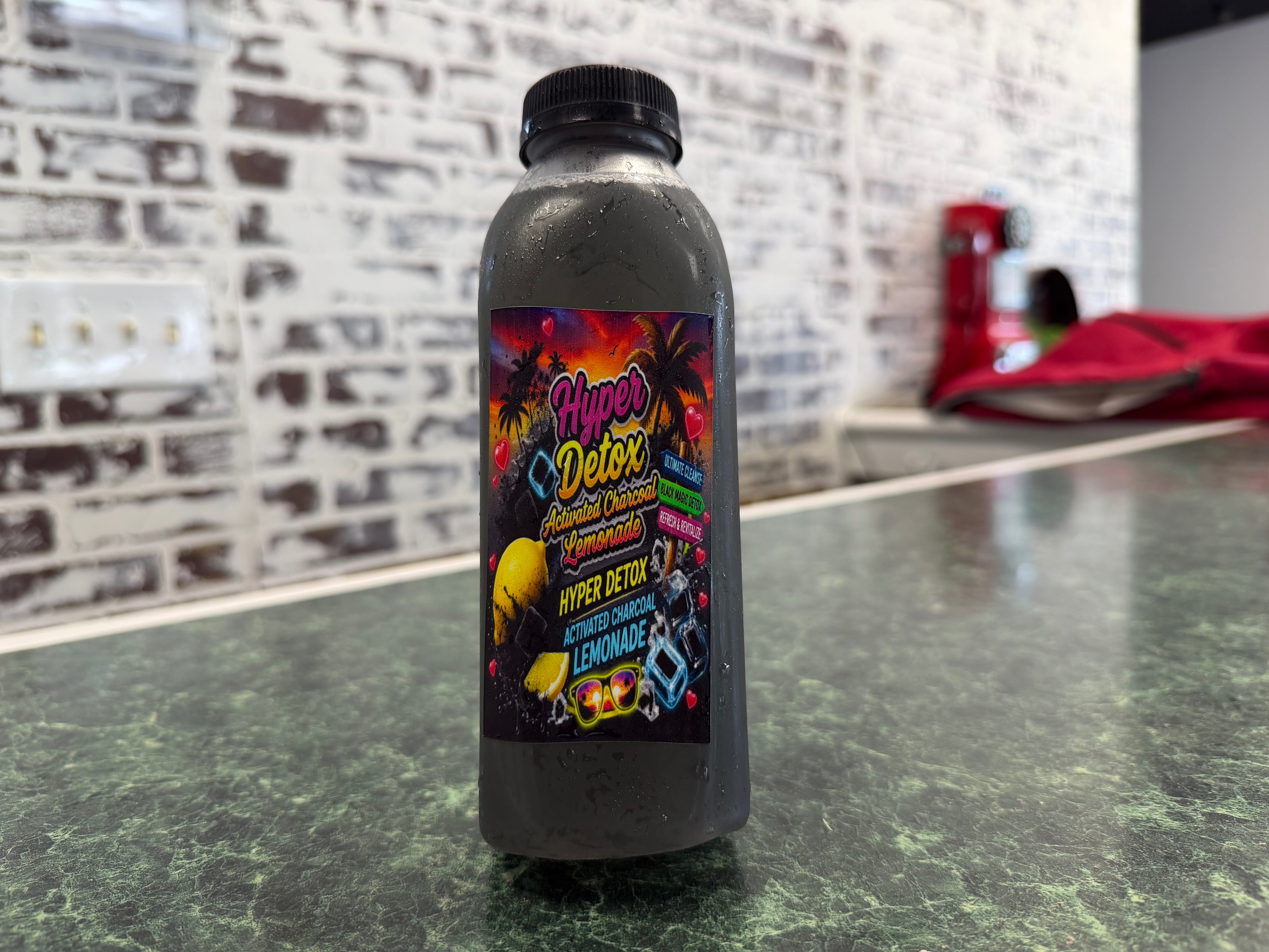 Hyper Detox Activated Charcoal Lemonade.