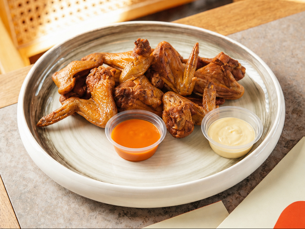 Wings 62 Pieces (With Sauce Of Choice Lemon Herb/Wing Sauce/ Hot/ Garlic/BBQ/ Ranch)