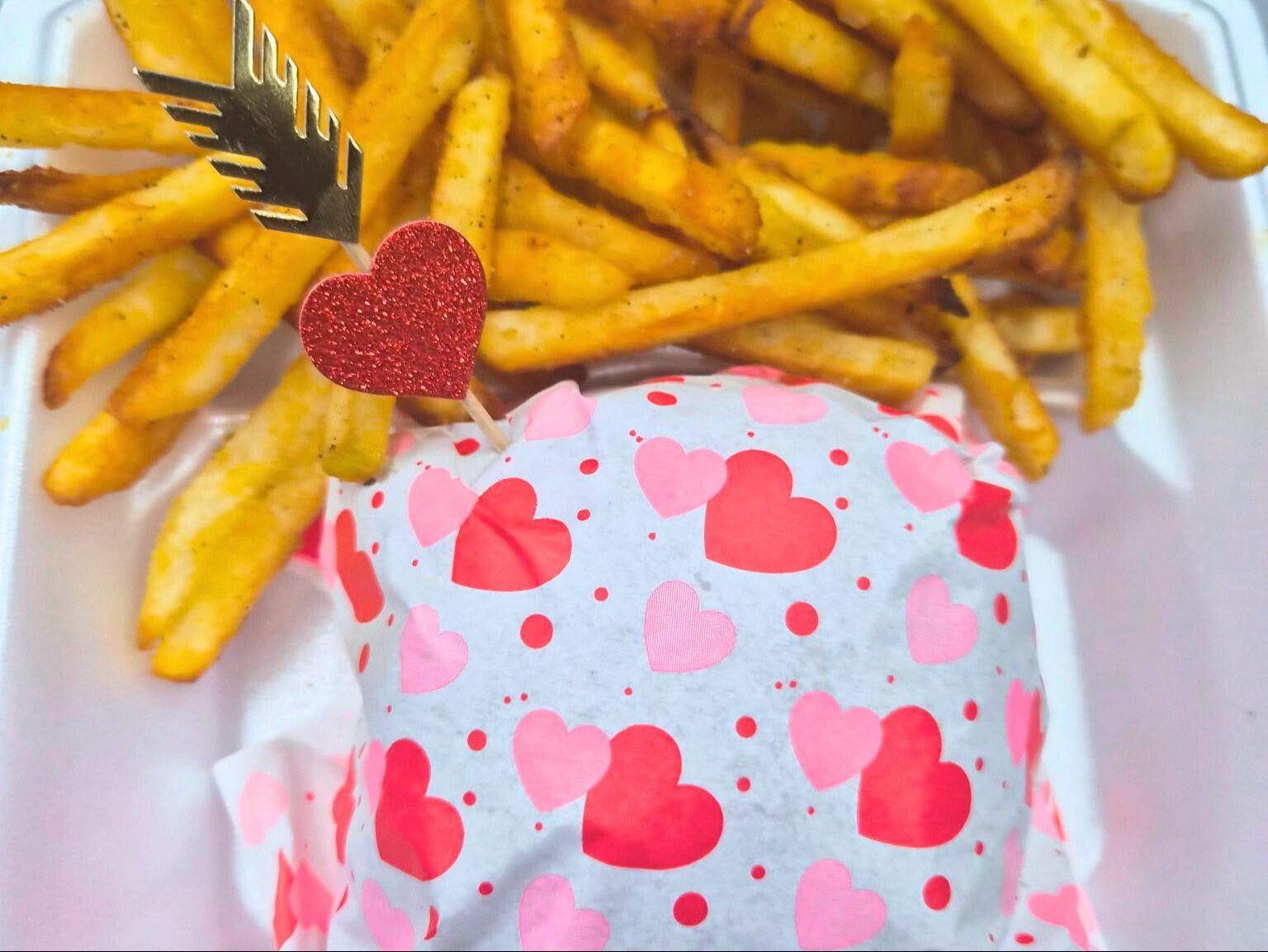 Cheese Burger w/Fries Combo.