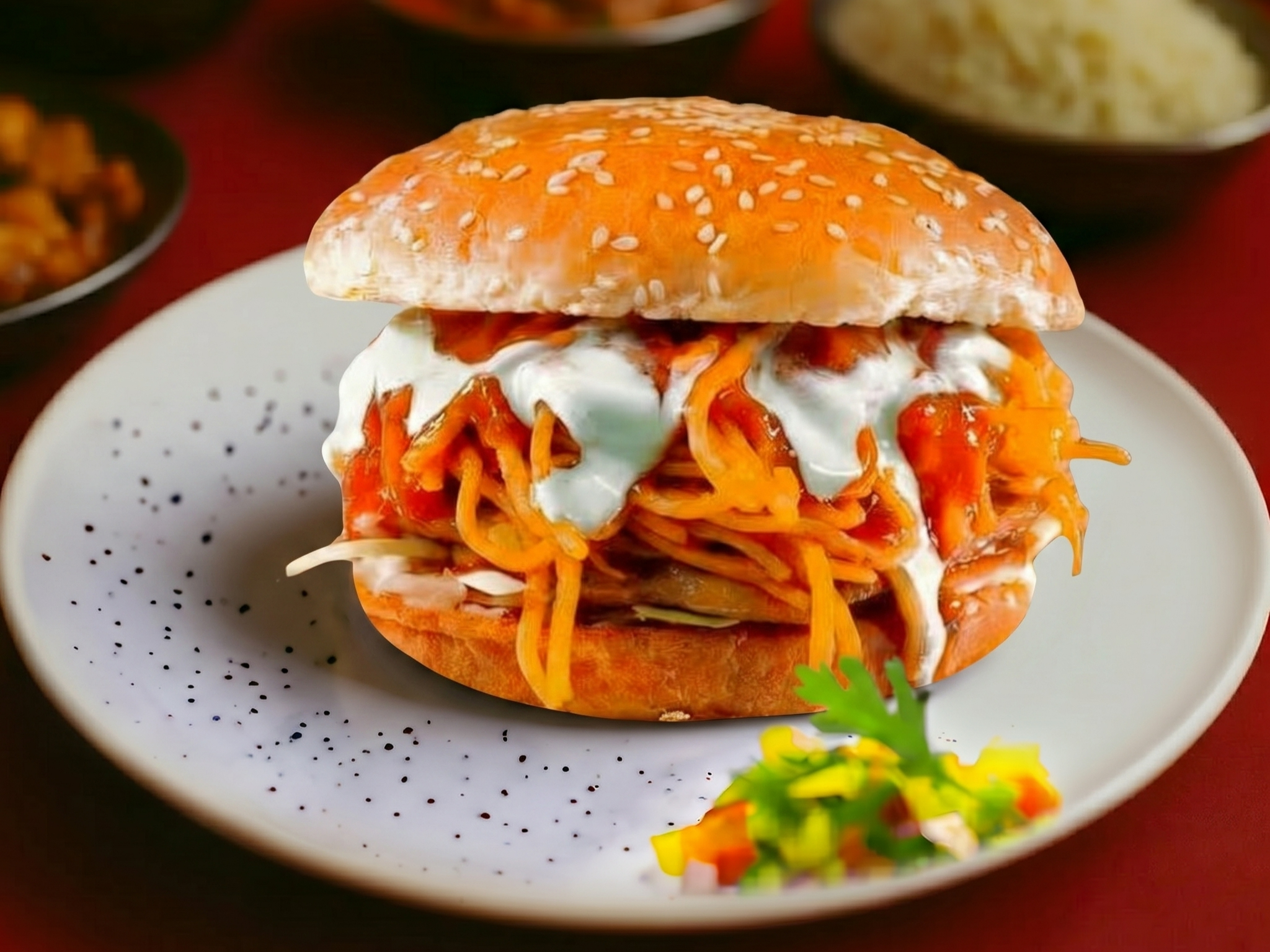 Noodle Burger.