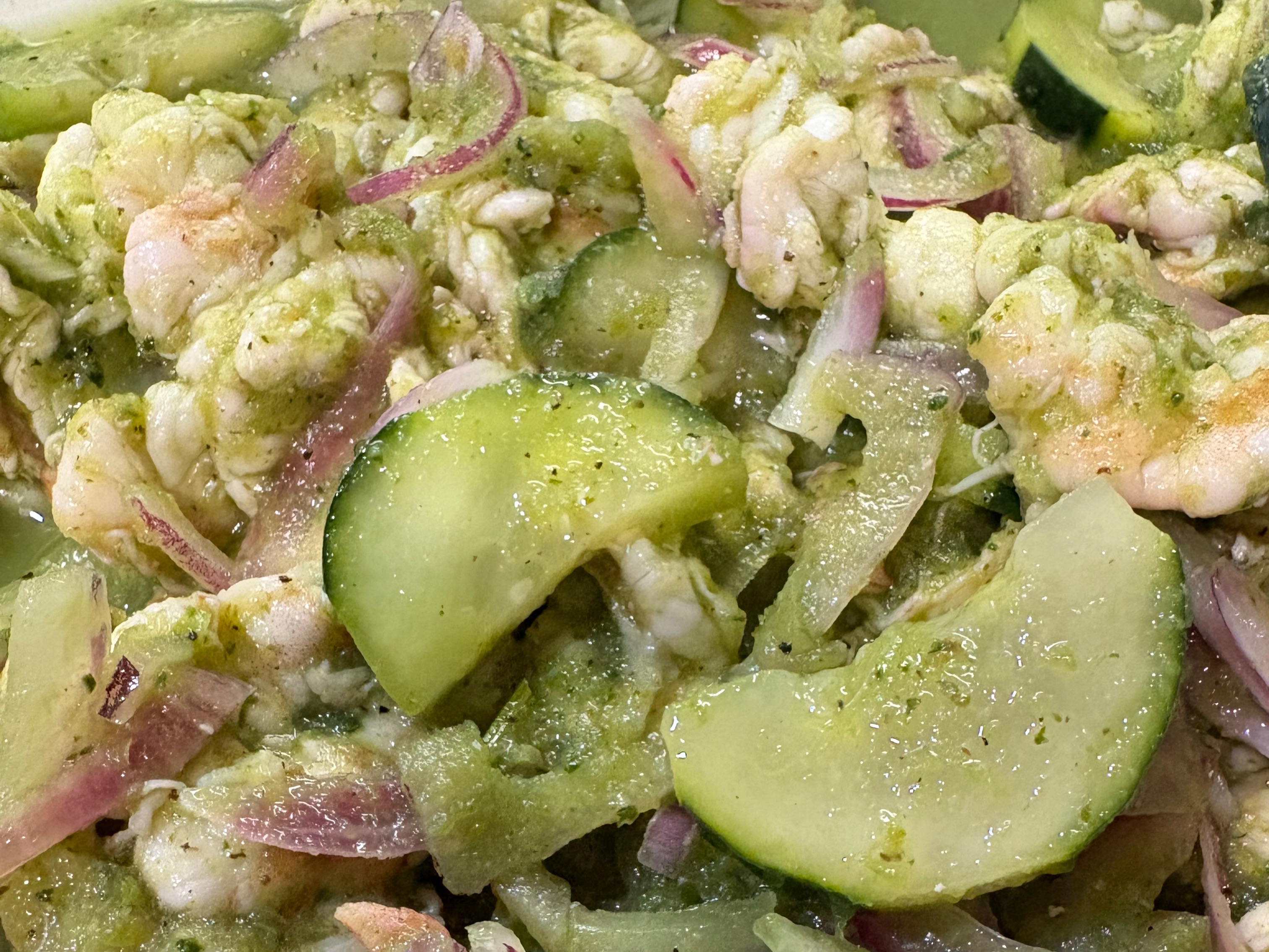 Large Coastal Shrimp in Spicy Lime Sauce.