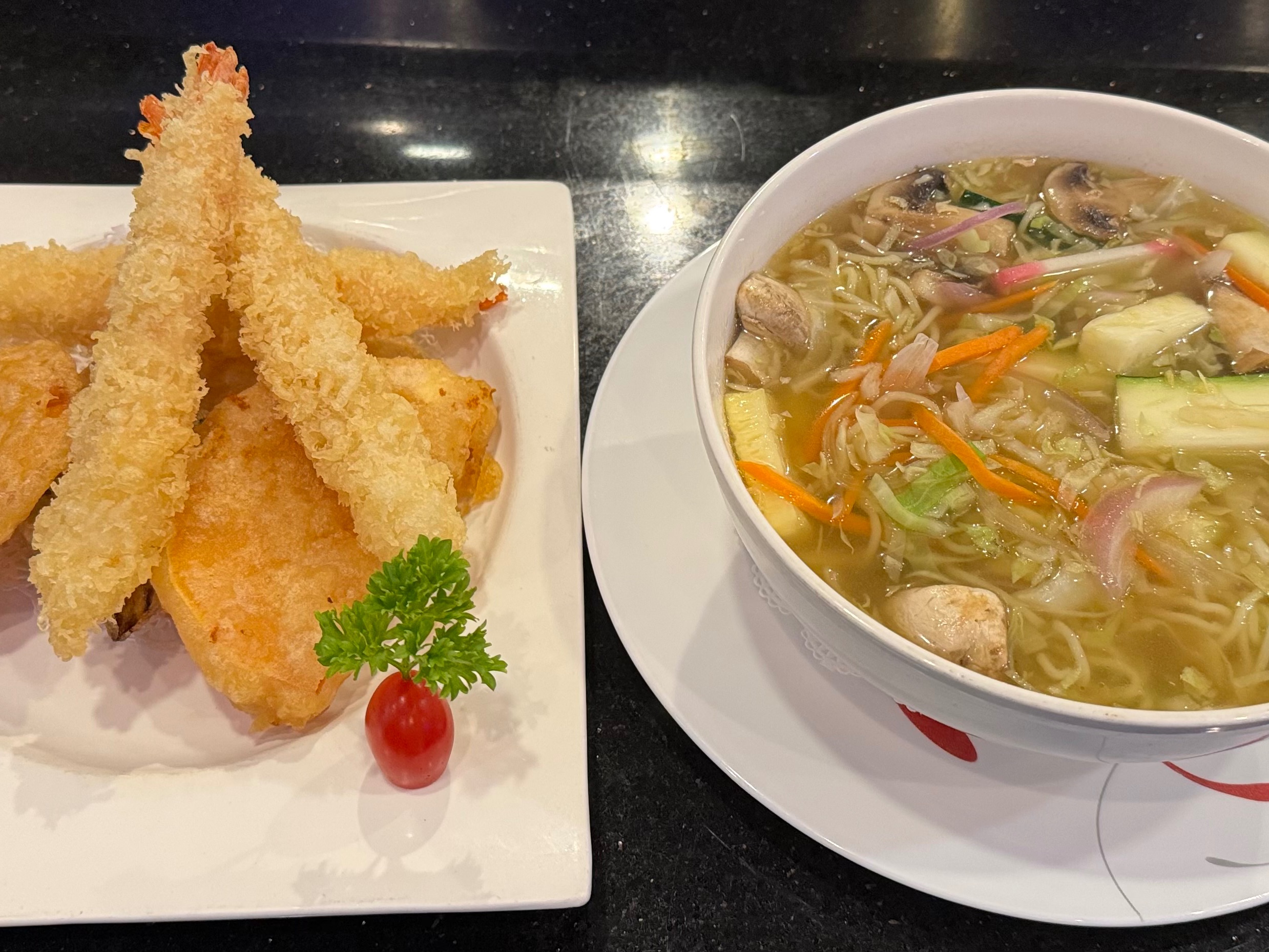 Tempura Soba Soup.