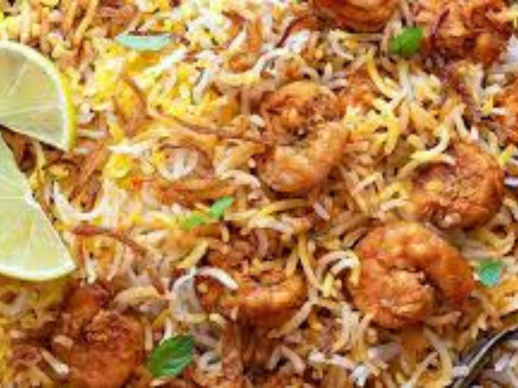 Shrimp Biryani.